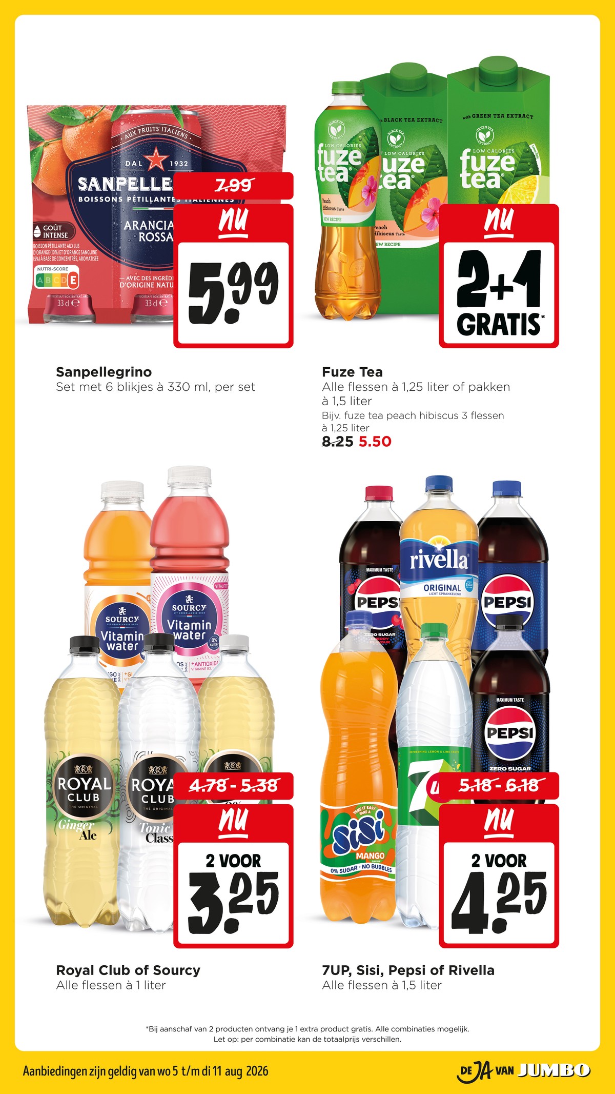 Fuze Tea, gemarkeerd op pagina 13 van de Jumbo folder