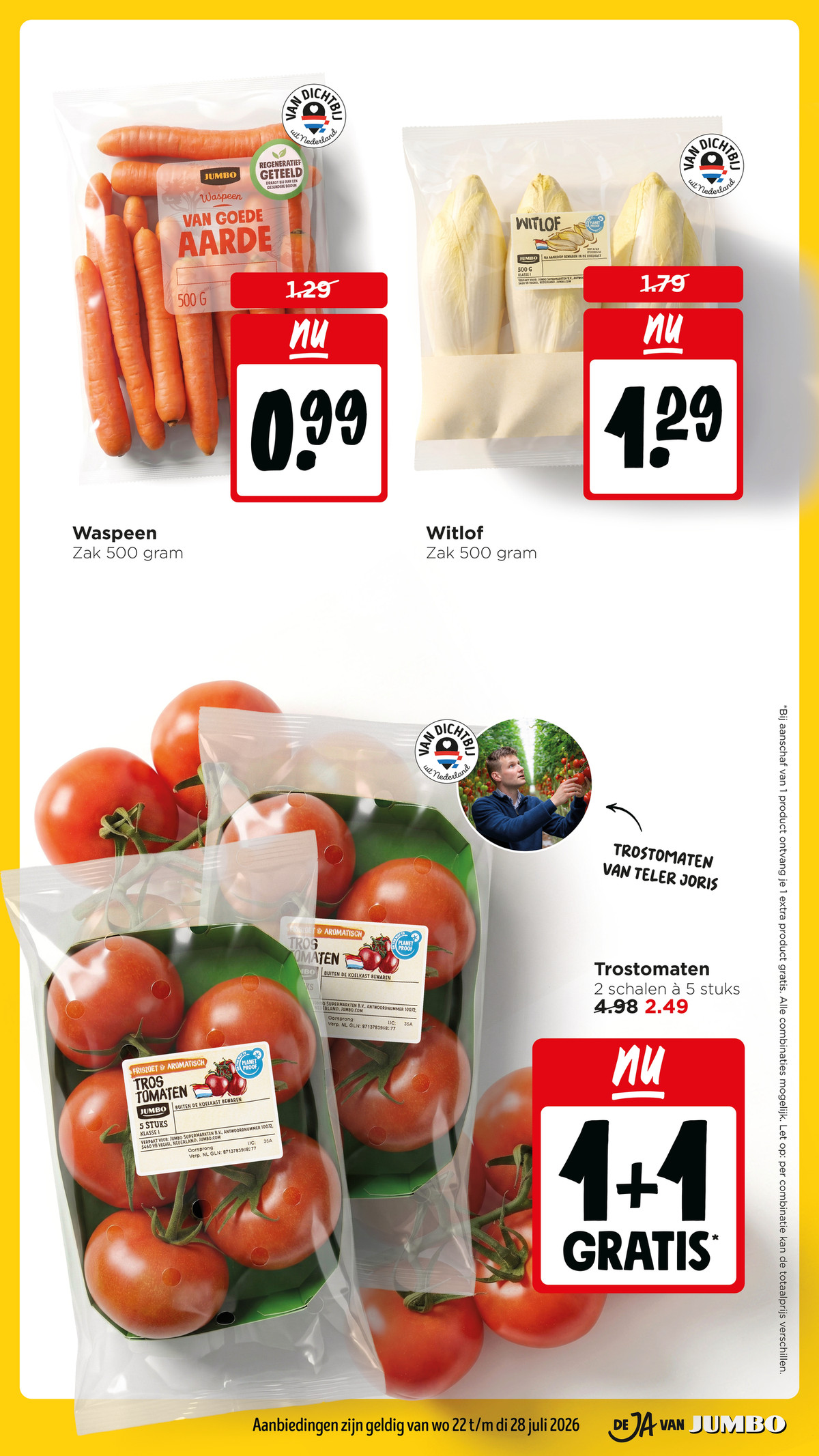 Witlof, gemarkeerd op pagina 5 van de Jumbo folder