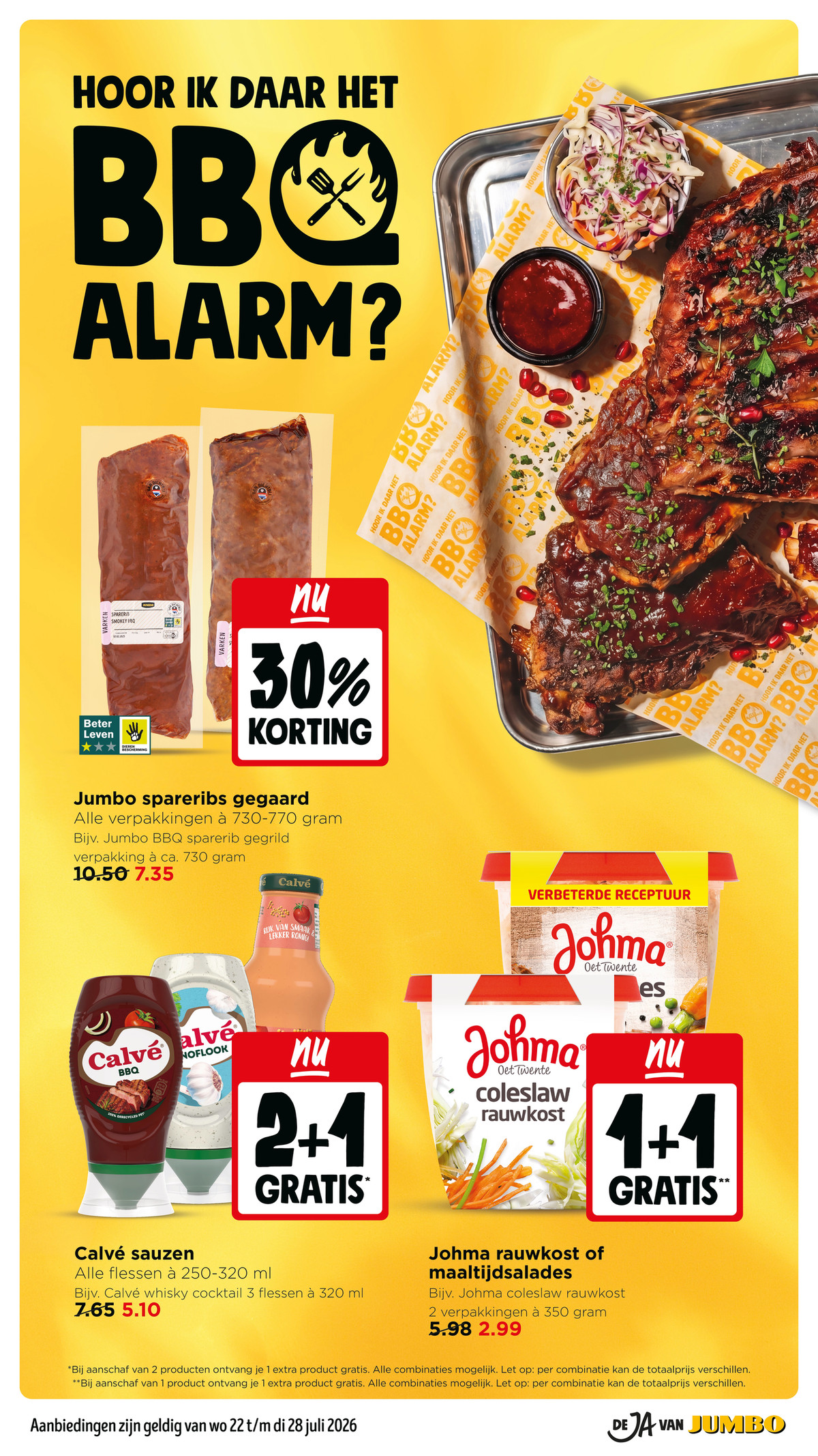 Calvé sauzen, gemarkeerd op pagina 16 van de Jumbo folder