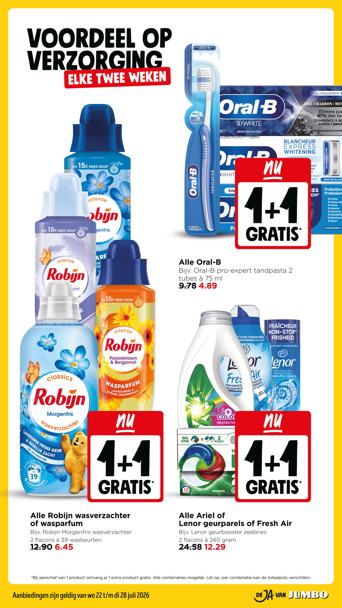 Tandverzorging, gemarkeerd op pagina 25 van de Jumbo folder