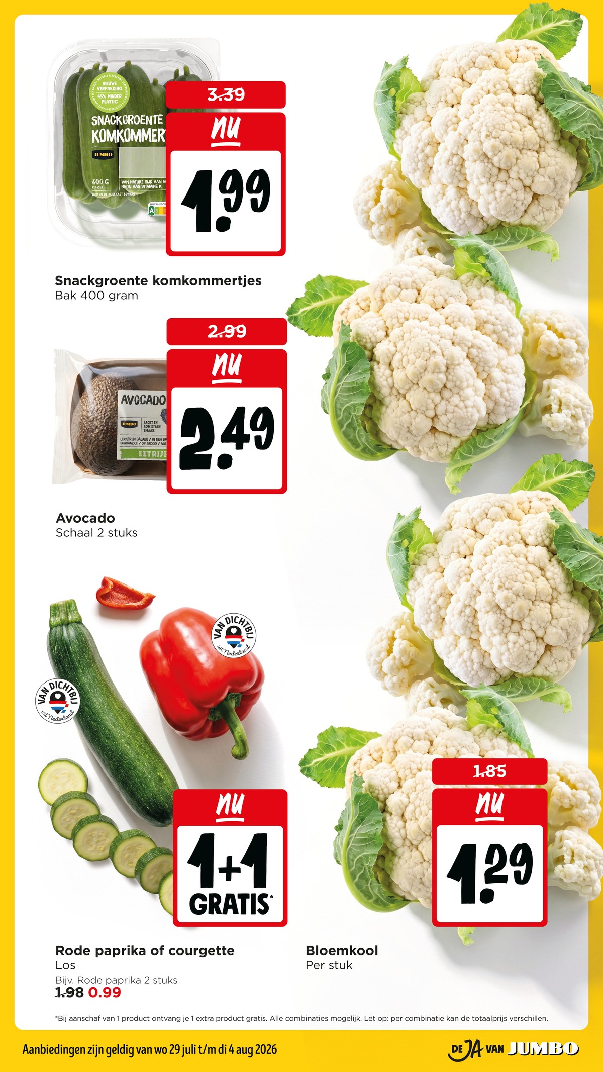 Bloemkool, gemarkeerd op pagina 5 van de Jumbo folder