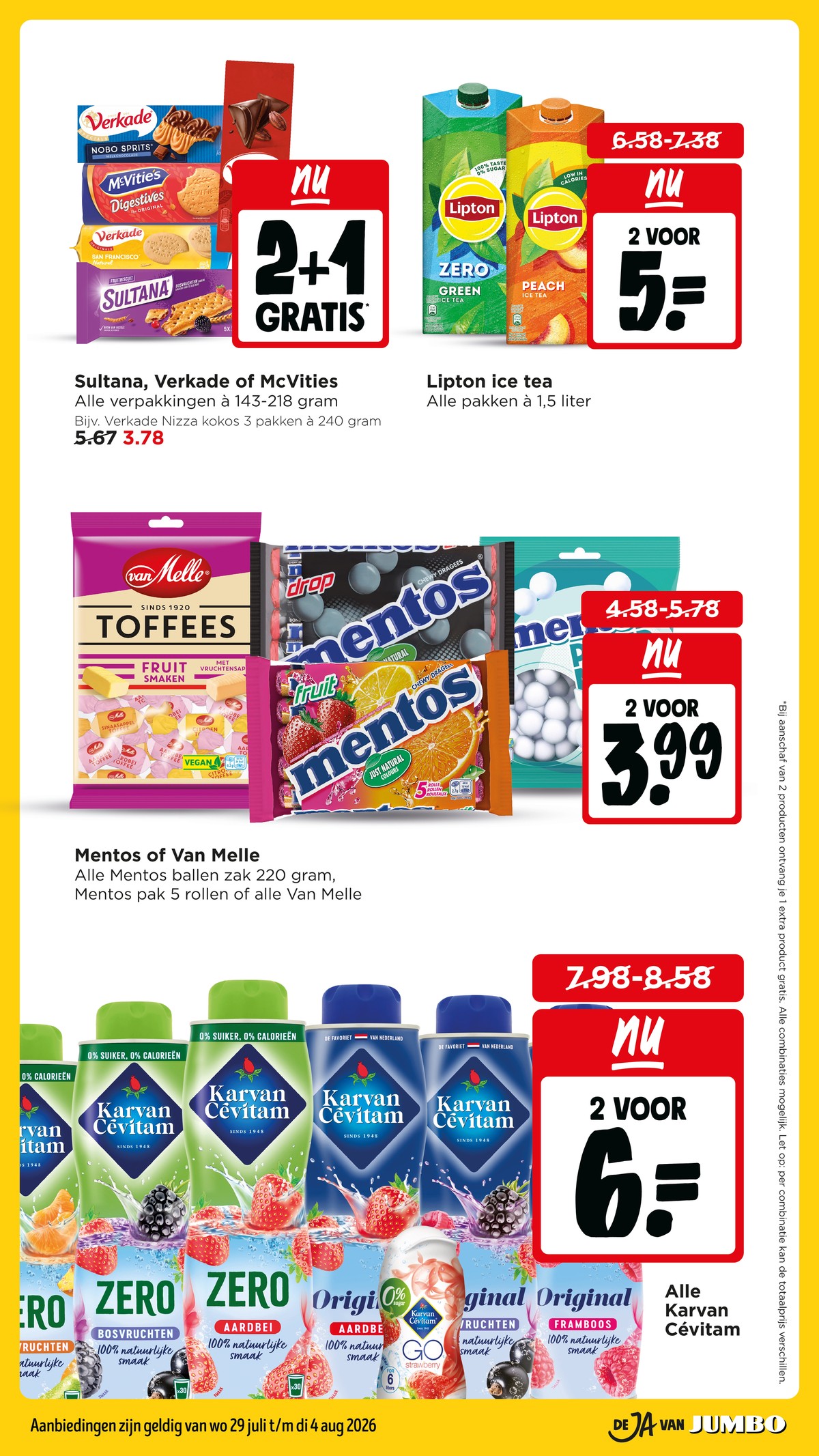 Lipton ice tea, gemarkeerd op pagina 20 van de Jumbo folder