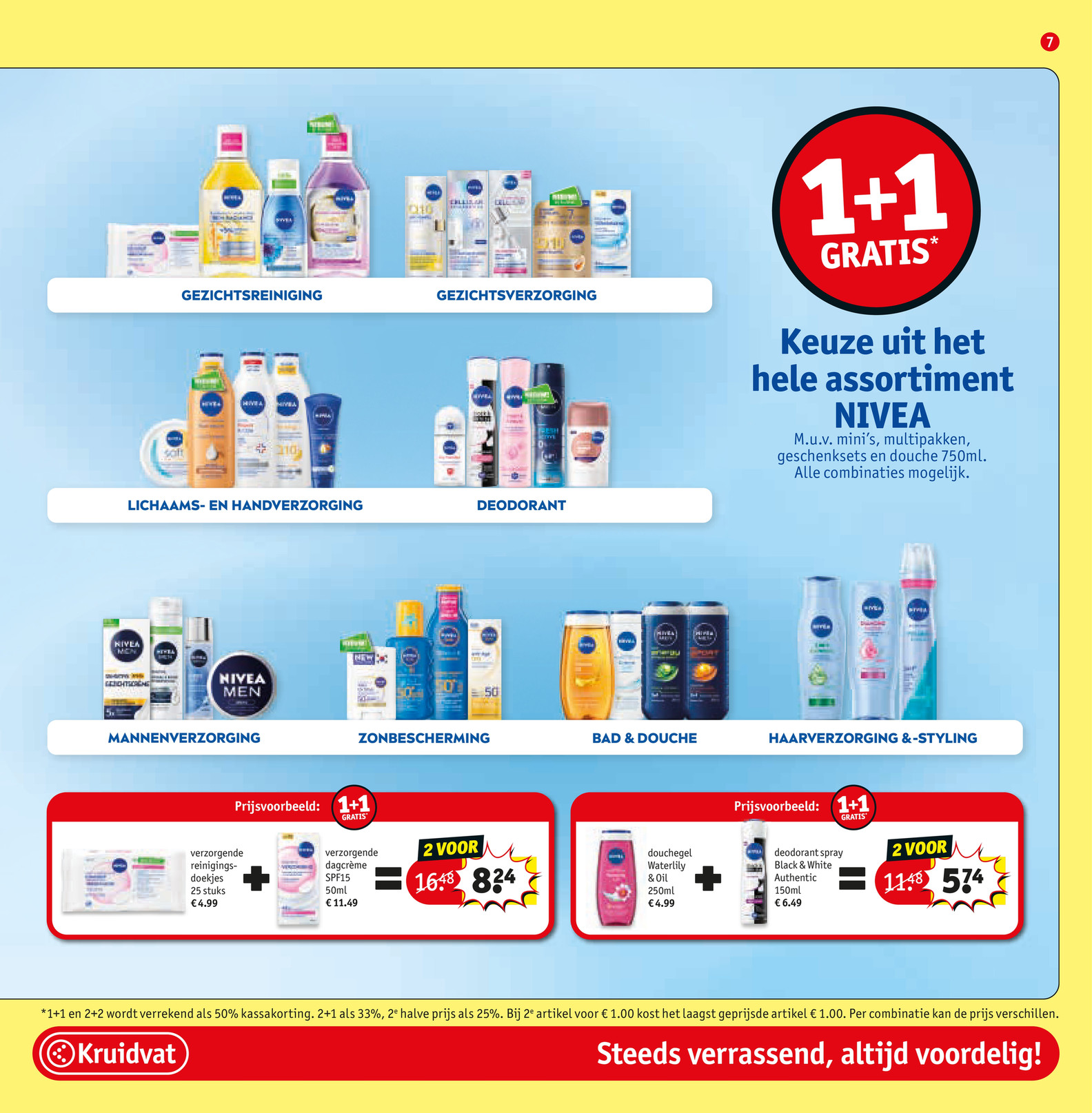 douchegel Waterlily & Oil + deodorant spray Black & White, gemarkeerd op pagina 7 van de Kruidvat folder