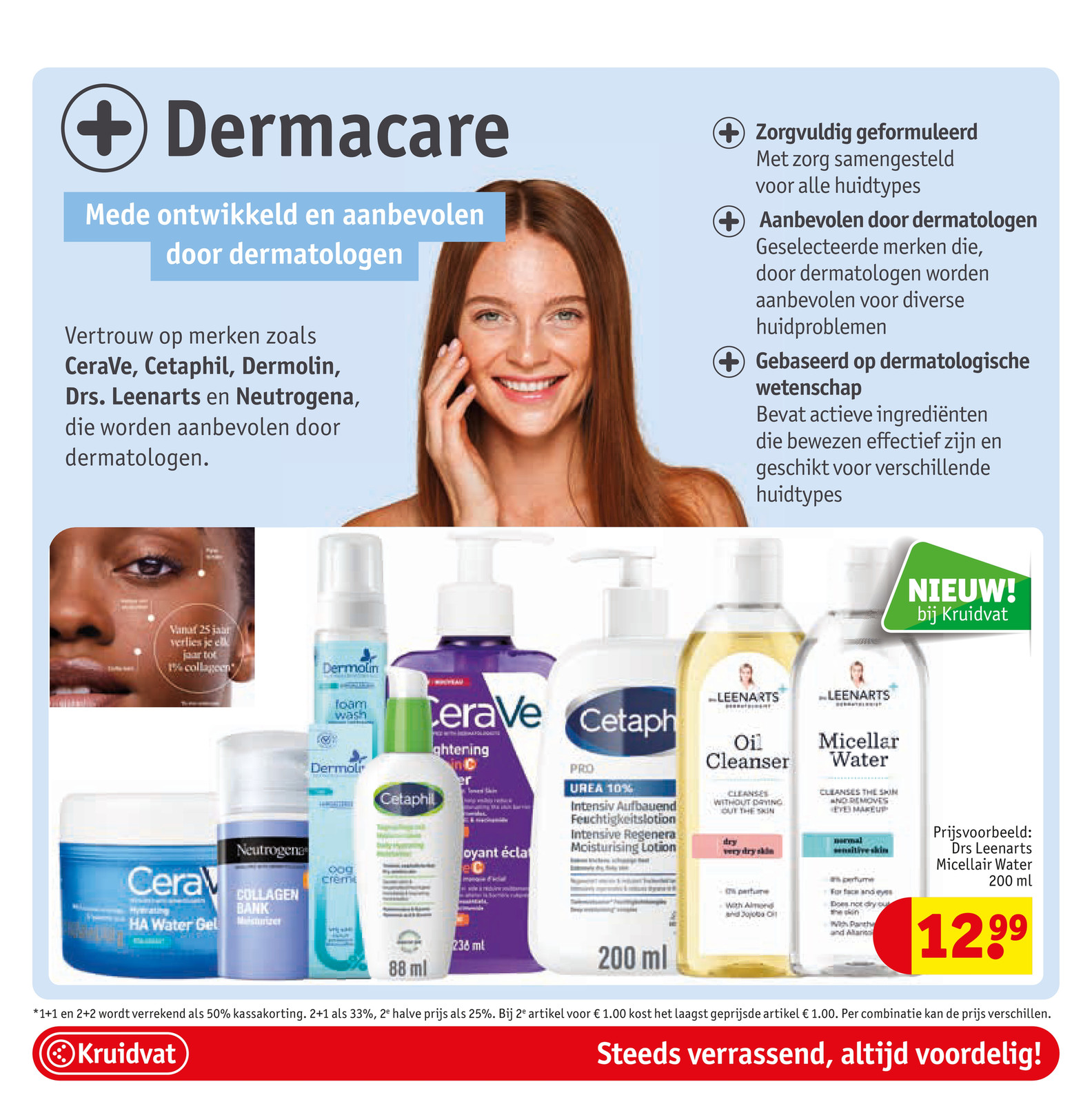 Drs Leenarts Micellair Water, gemarkeerd op pagina 53 van de Kruidvat folder