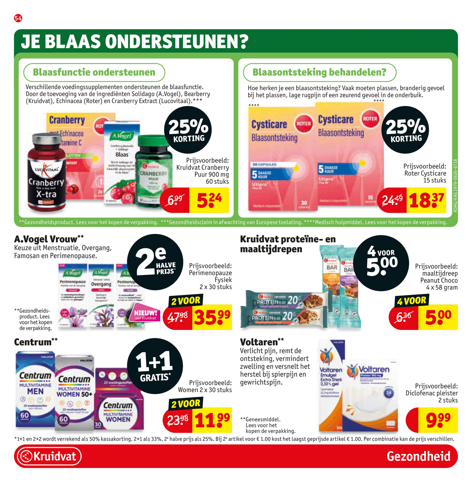 Multivitamine (Men/Women), gemarkeerd op pagina 56 van de Kruidvat folder