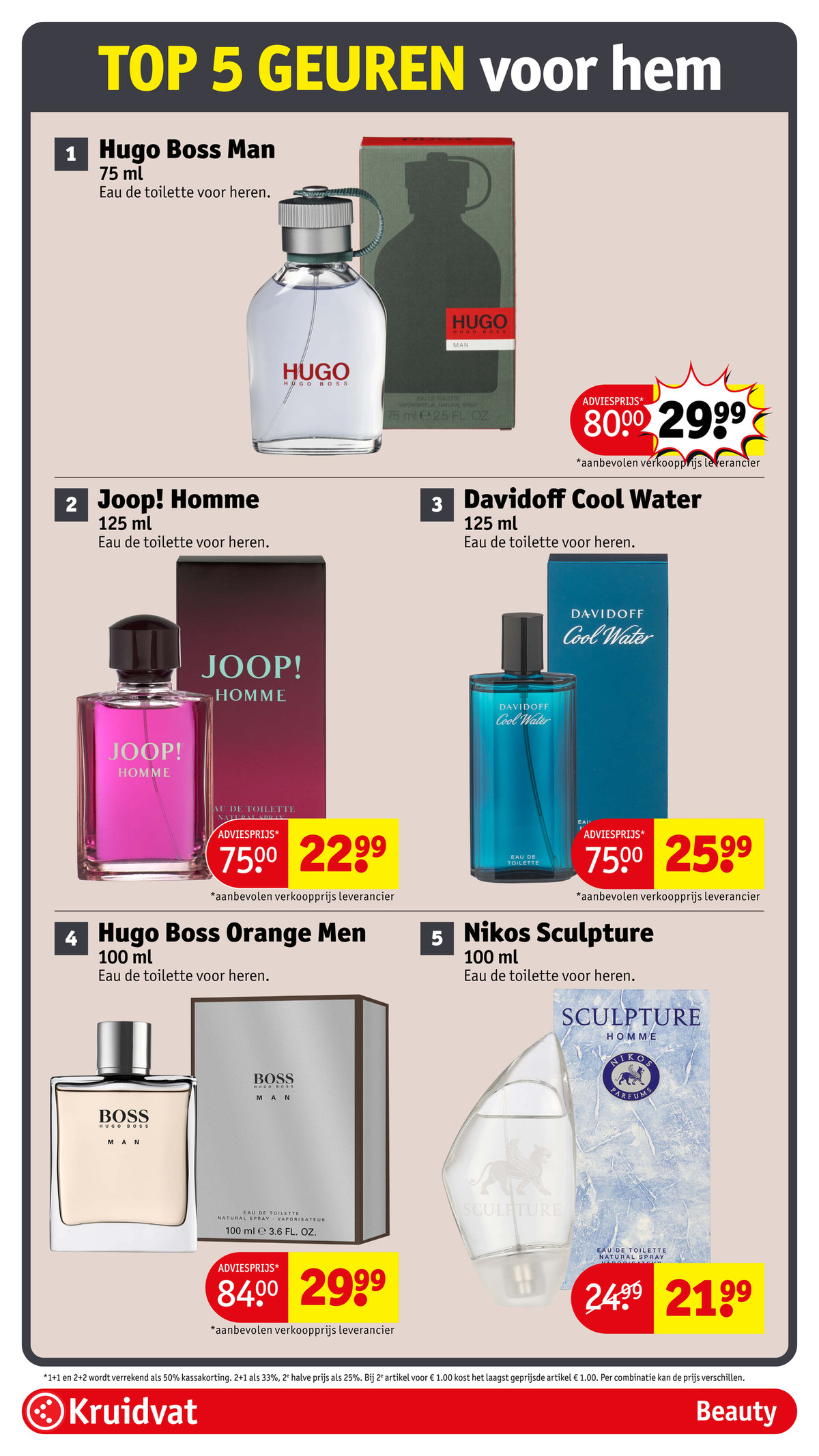 Davidoff Cool Water, gemarkeerd op pagina 5 van de Kruidvat folder