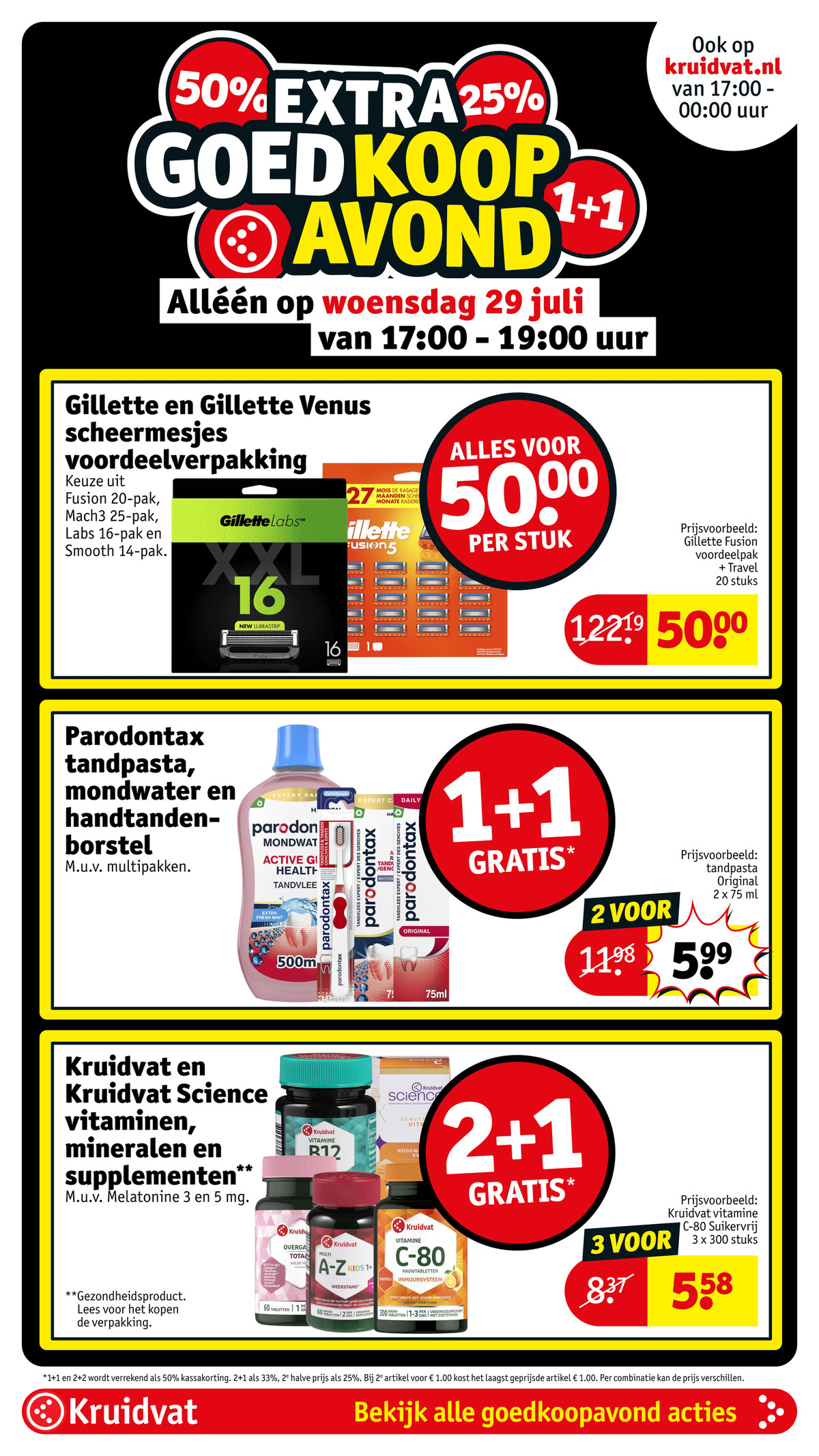 Gillette en Gillette Venus scheermesjes voordeelverpakking, gemarkeerd op pagina 14 van de Kruidvat folder