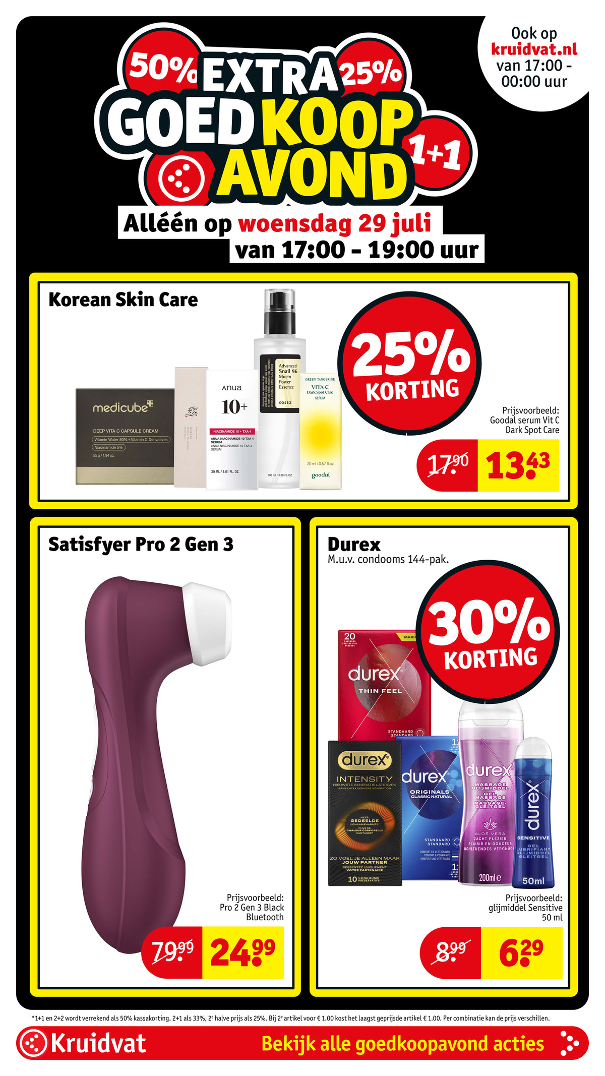 Glijmiddel Sensitive, gemarkeerd op pagina 23 van de Kruidvat folder