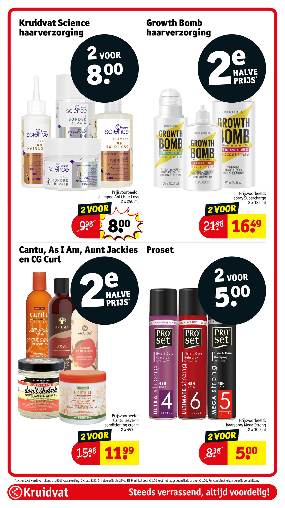 Hairspray, gemarkeerd op pagina 29 van de Kruidvat folder