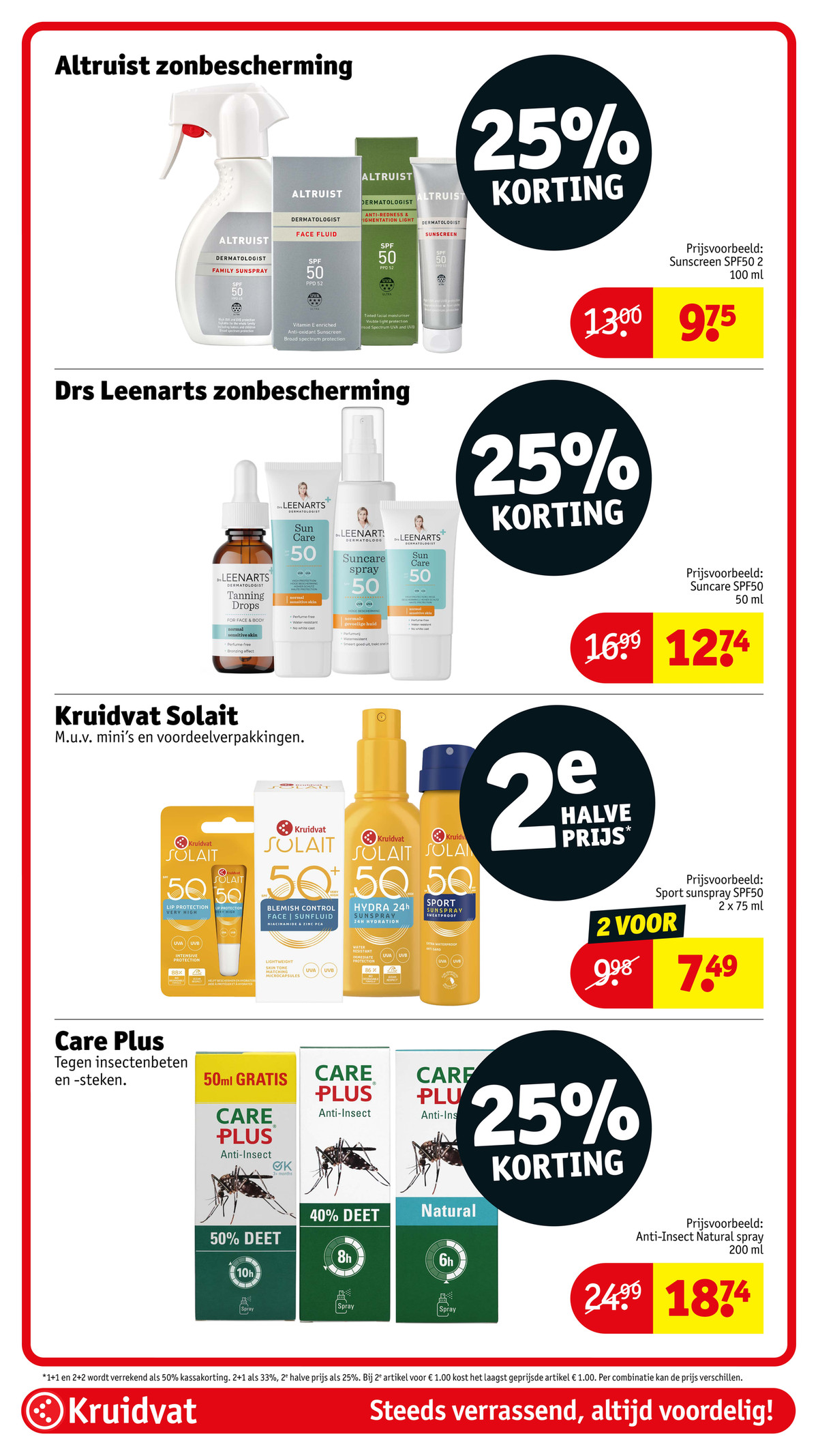 Anti-Insect Spray, gemarkeerd op pagina 44 van de Kruidvat folder