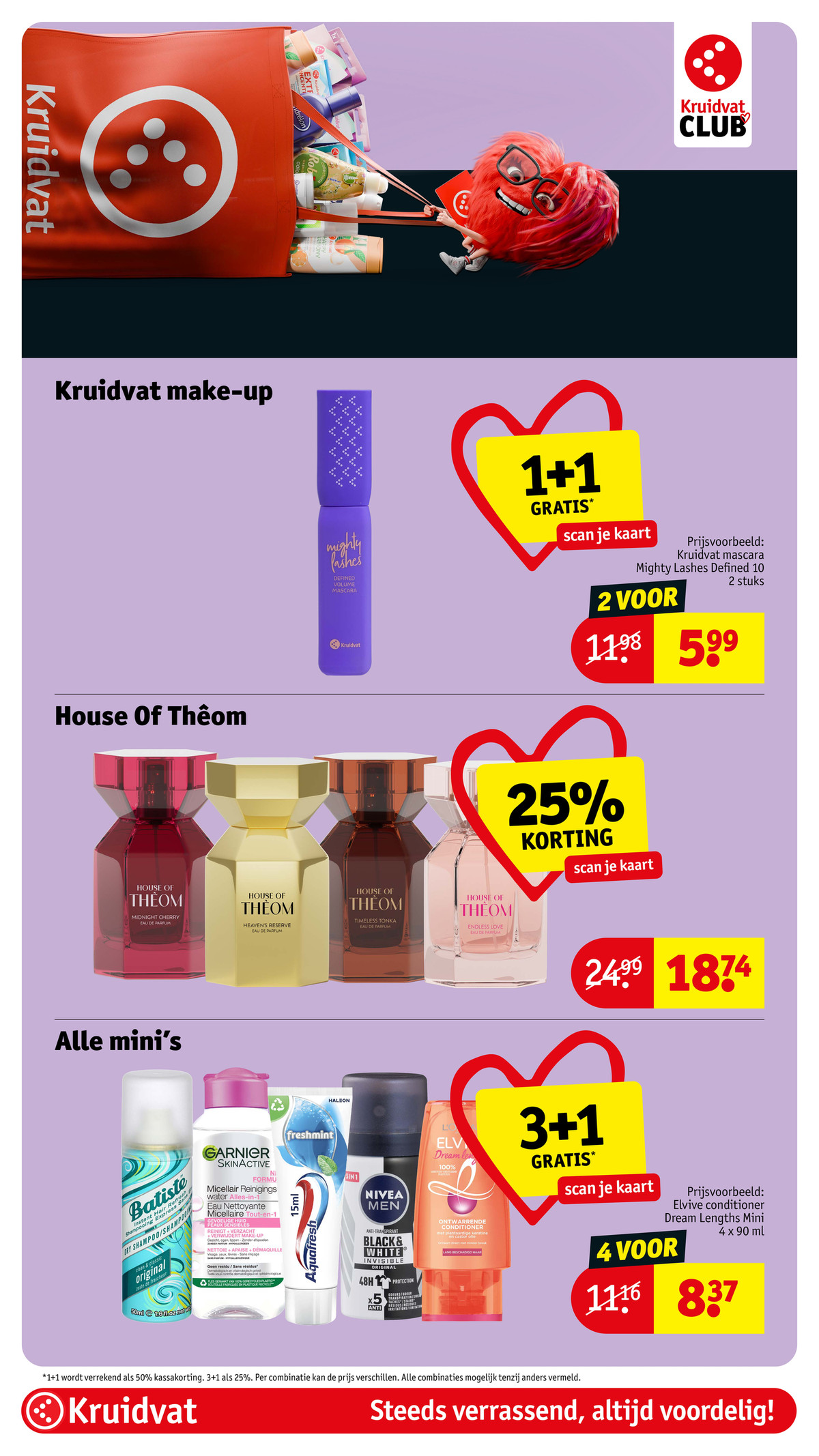 Diverse mini's, gemarkeerd op pagina 48 van de Kruidvat folder