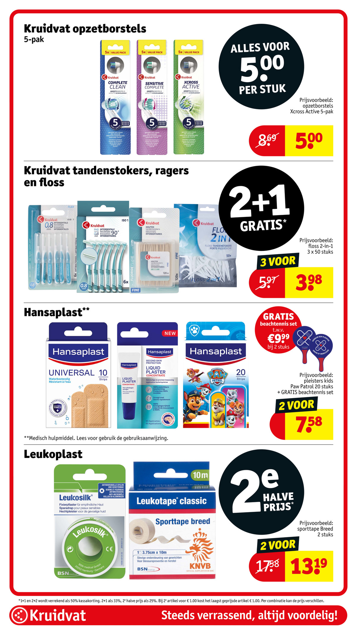 Hansaplast, gemarkeerd op pagina 60 van de Kruidvat folder