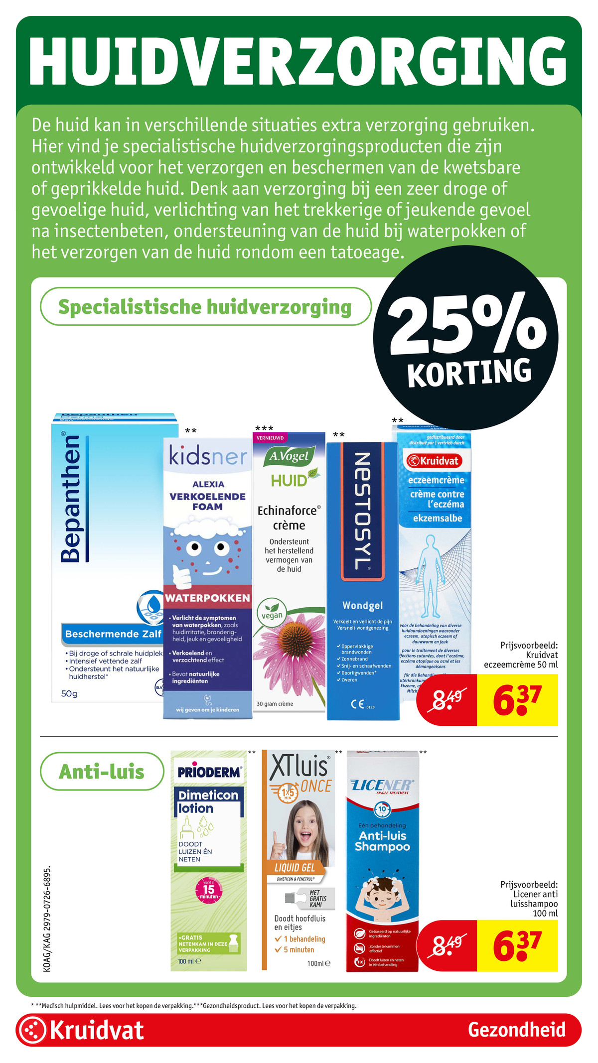 Licener anti-luis shampoo 100 ml, gemarkeerd op pagina 65 van de Kruidvat folder