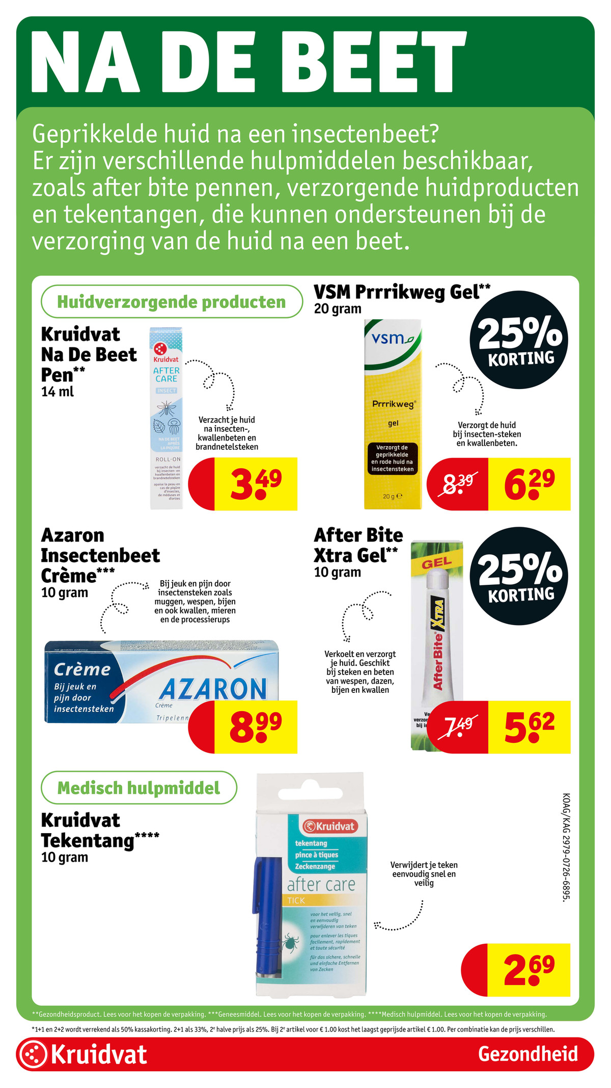After Bite Xtra Gel, gemarkeerd op pagina 69 van de Kruidvat folder