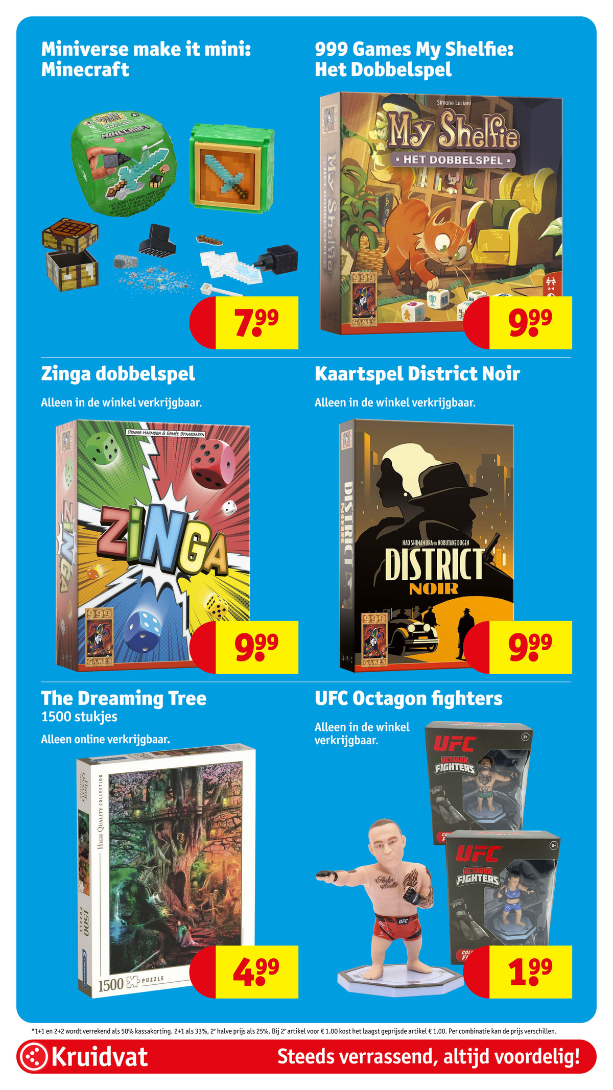 Zinga dobbelspel, gemarkeerd op pagina 81 van de Kruidvat folder