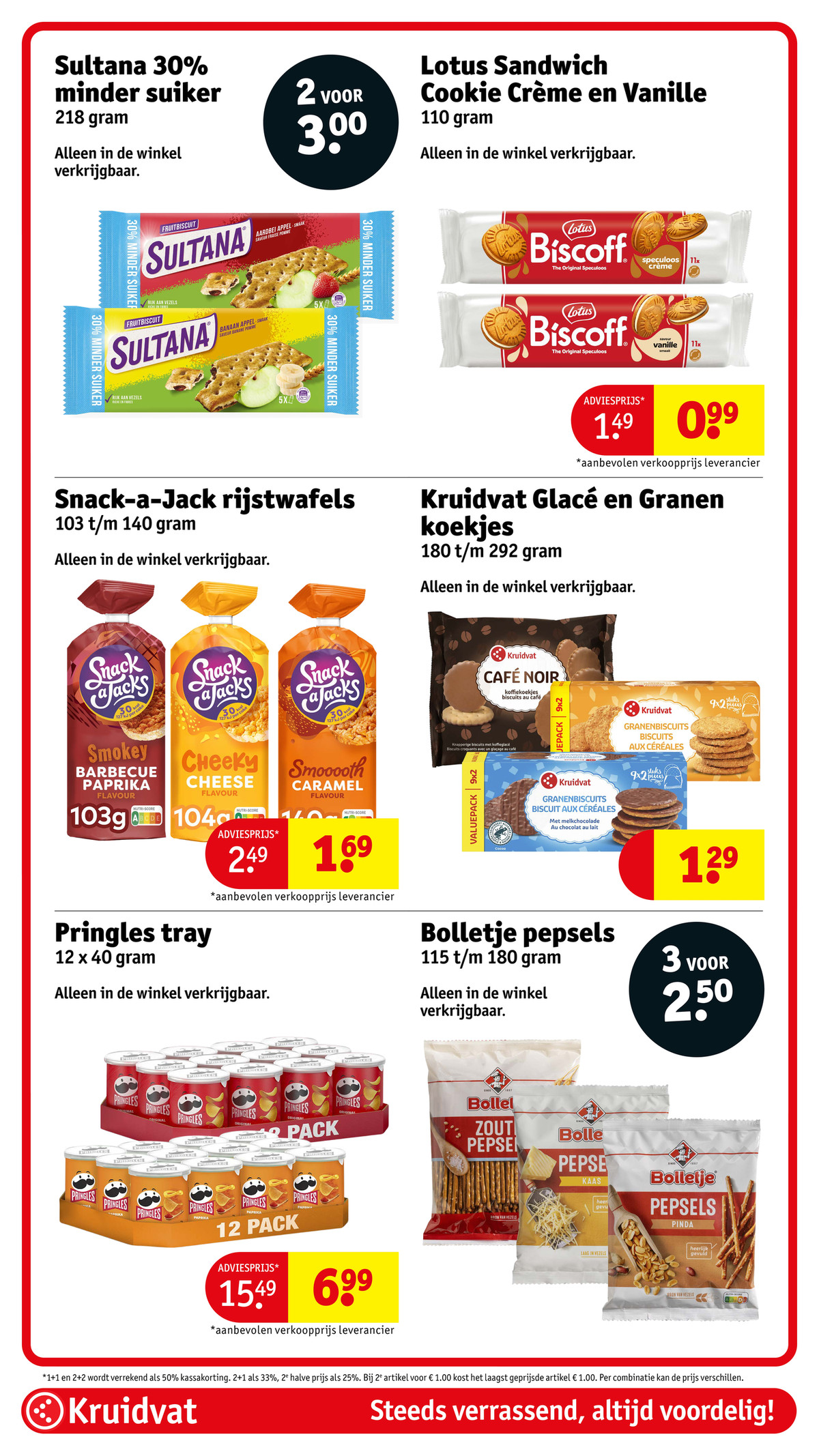 Pringles tray, gemarkeerd op pagina 87 van de Kruidvat folder