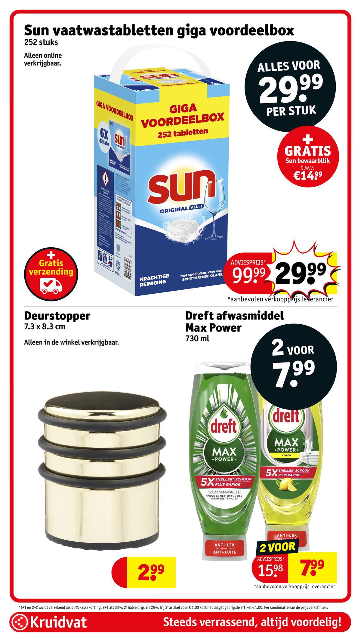 Deurstopper, gemarkeerd op pagina 95 van de Kruidvat folder