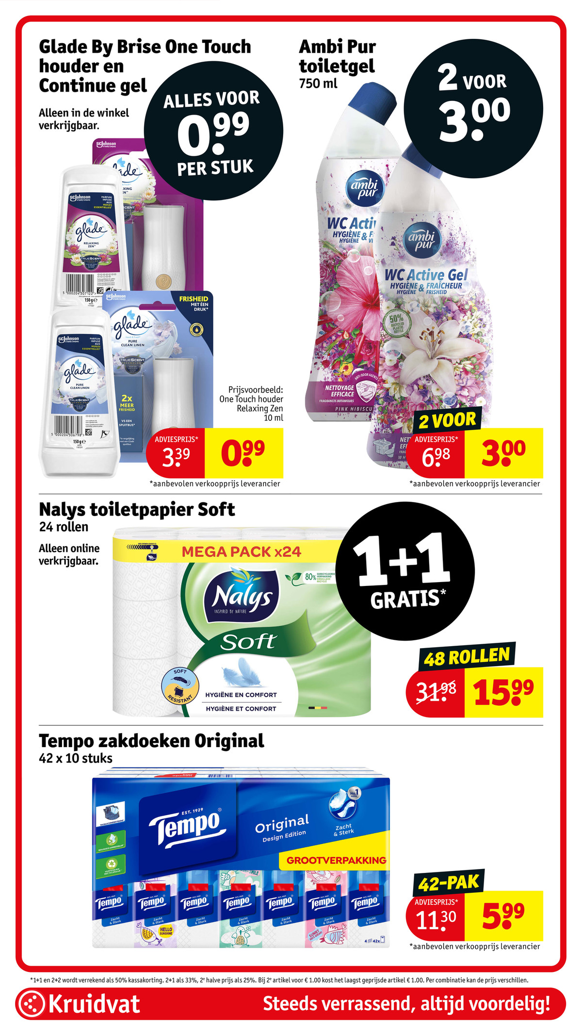Nalys toiletpapier Soft, gemarkeerd op pagina 96 van de Kruidvat folder