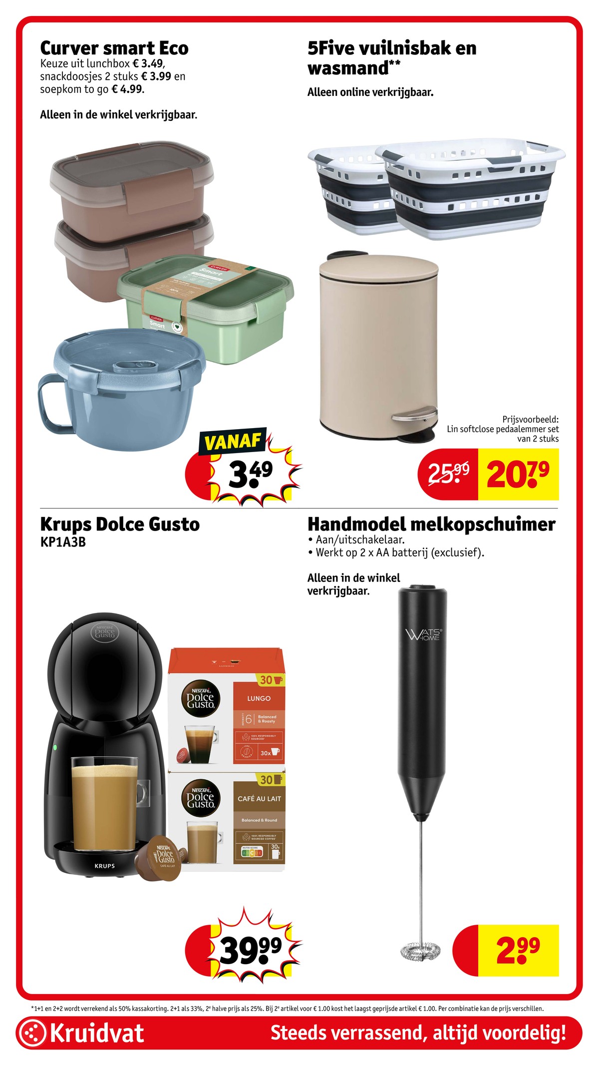 Handmodel melkopschuimer, gemarkeerd op pagina 92 van de Kruidvat folder