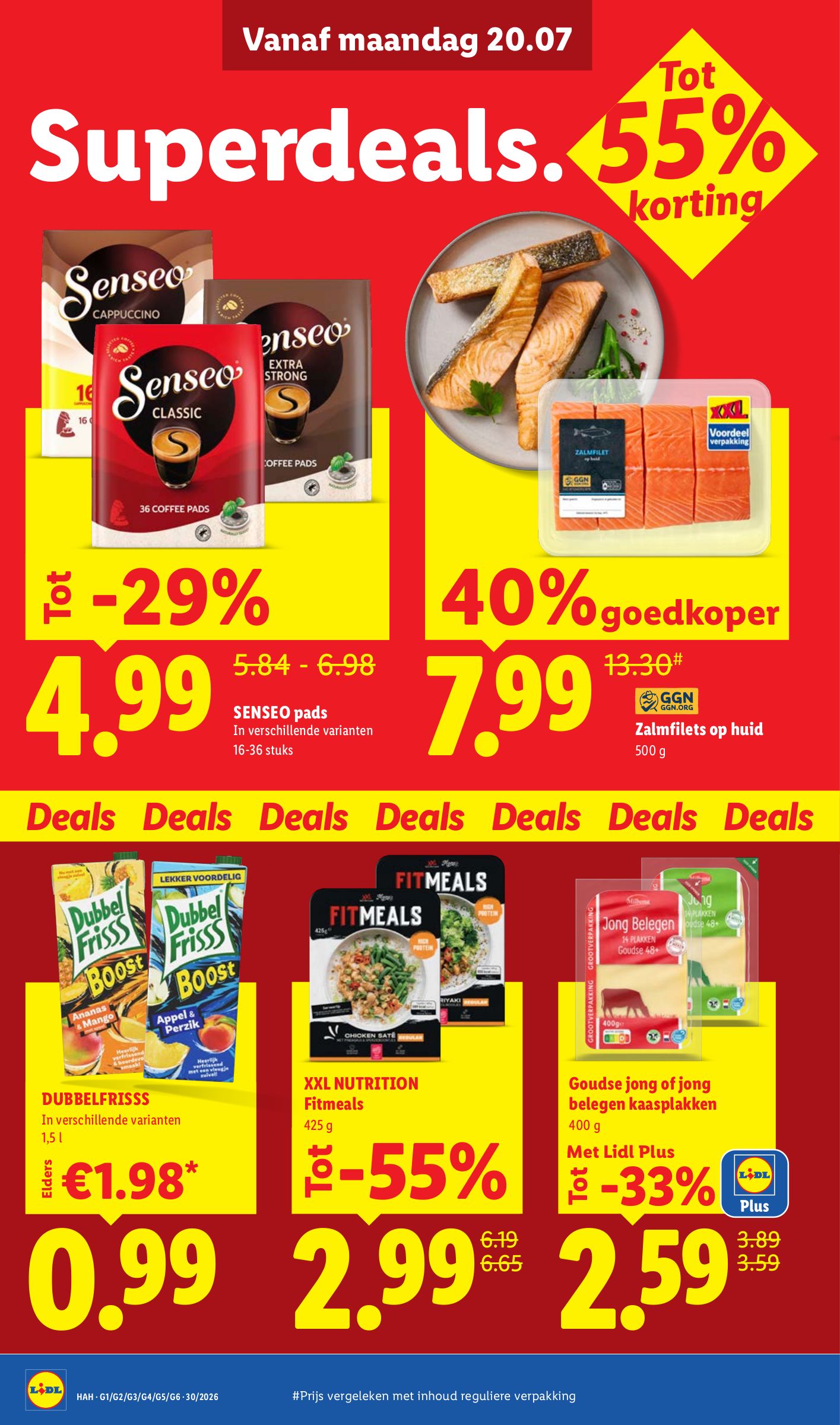 DubbelFriss, gemarkeerd op pagina 2 van de Lidl folder