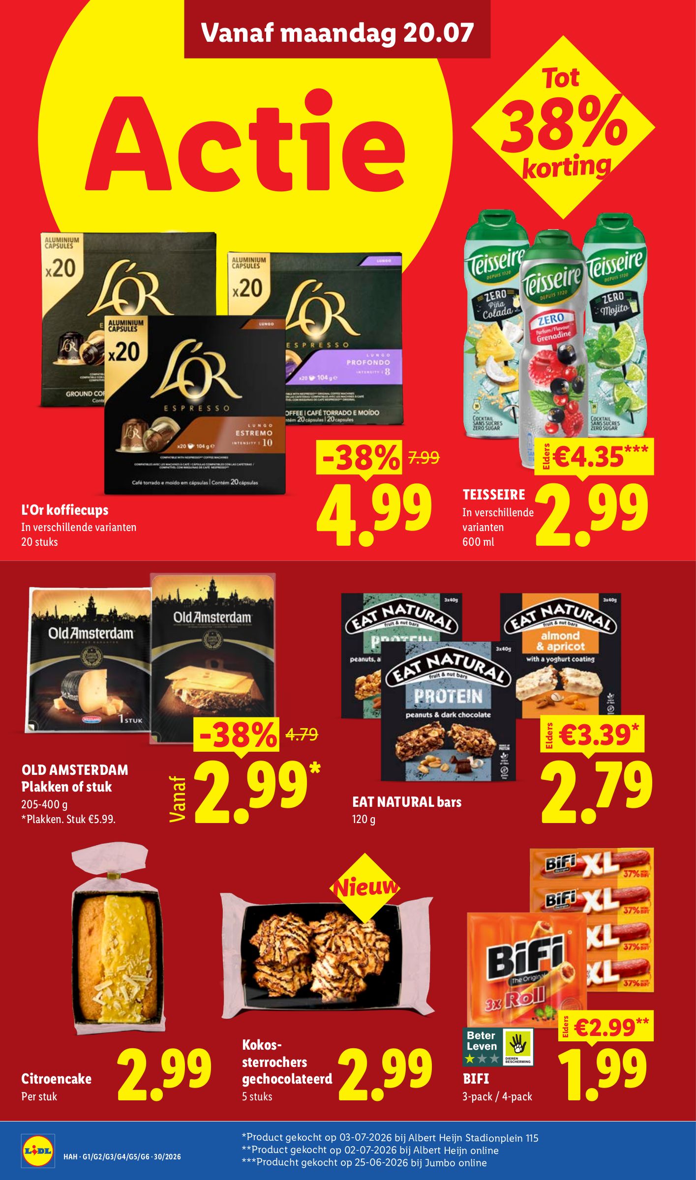 Eat Natural bars, gemarkeerd op pagina 8 van de Lidl folder