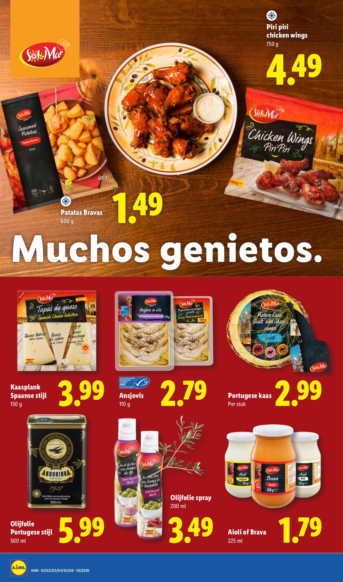 Patatas Bravas, gemarkeerd op pagina 15 van de Lidl folder