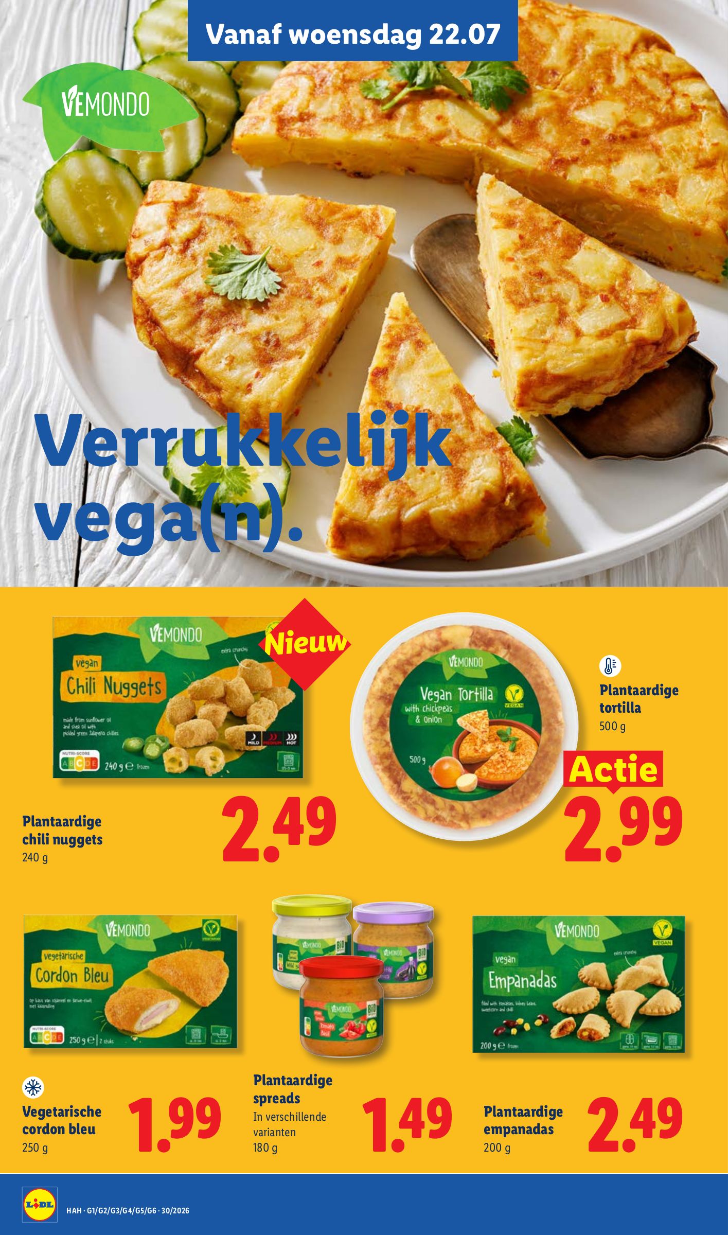 Vemondo Vegan Tortilla, gemarkeerd op pagina 19 van de Lidl folder