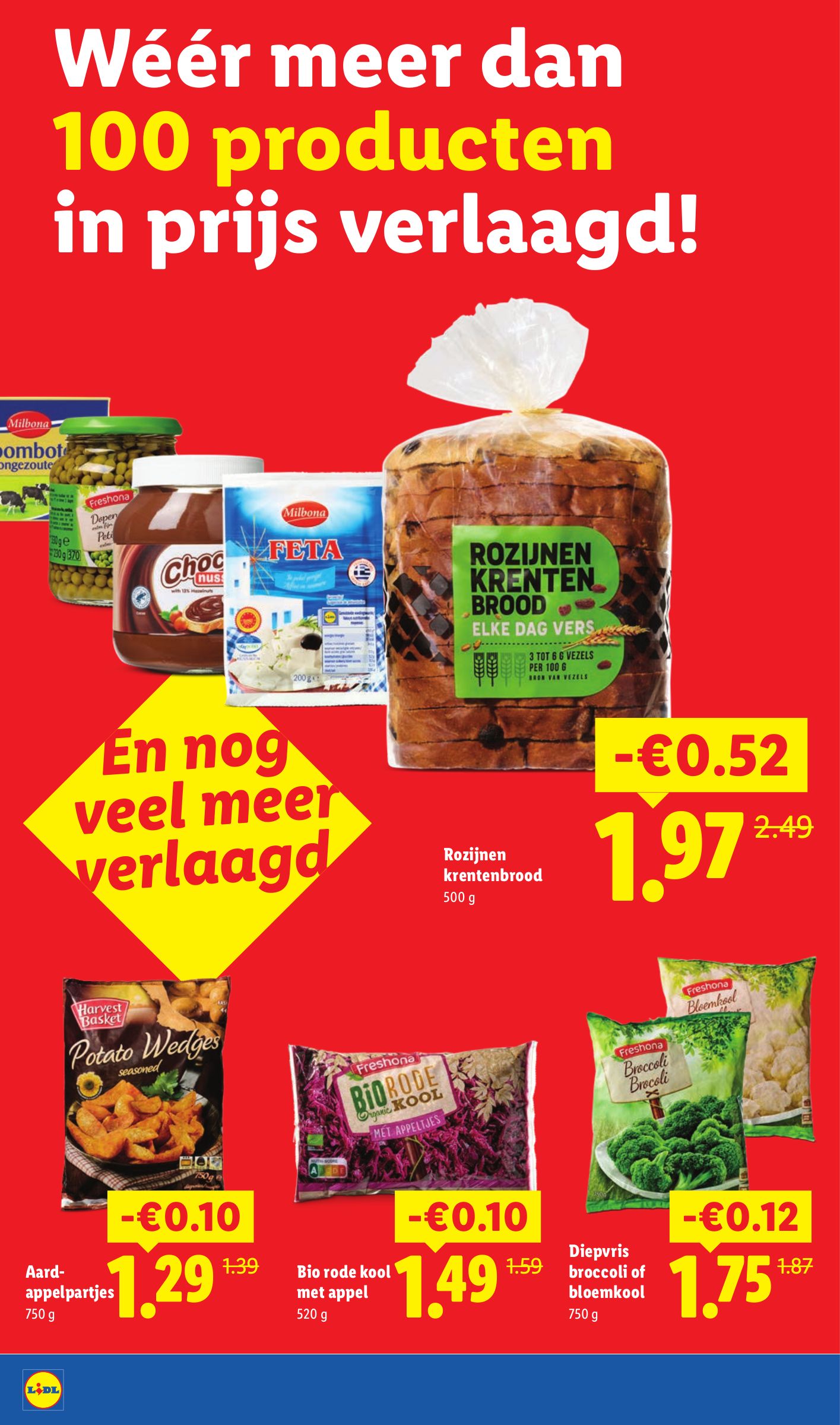 Aardappelpartjes, gemarkeerd op pagina 25 van de Lidl folder