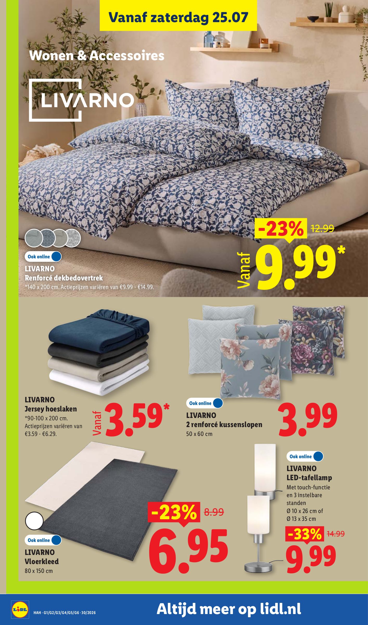 LIVARNO Renforcé dekbedovertrek, gemarkeerd op pagina 39 van de Lidl folder