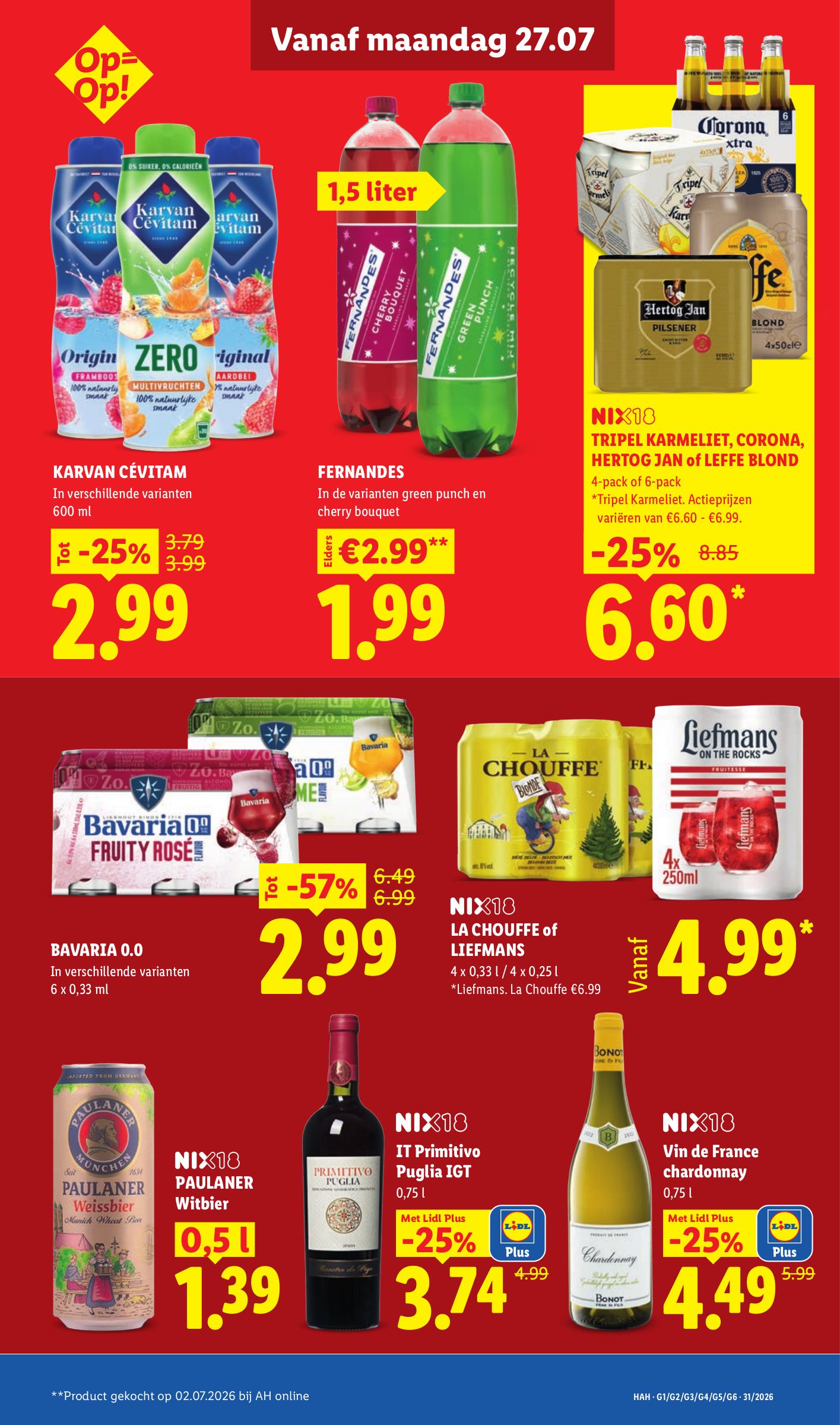 Paulaner Witbier, gemarkeerd op pagina 13 van de Lidl folder