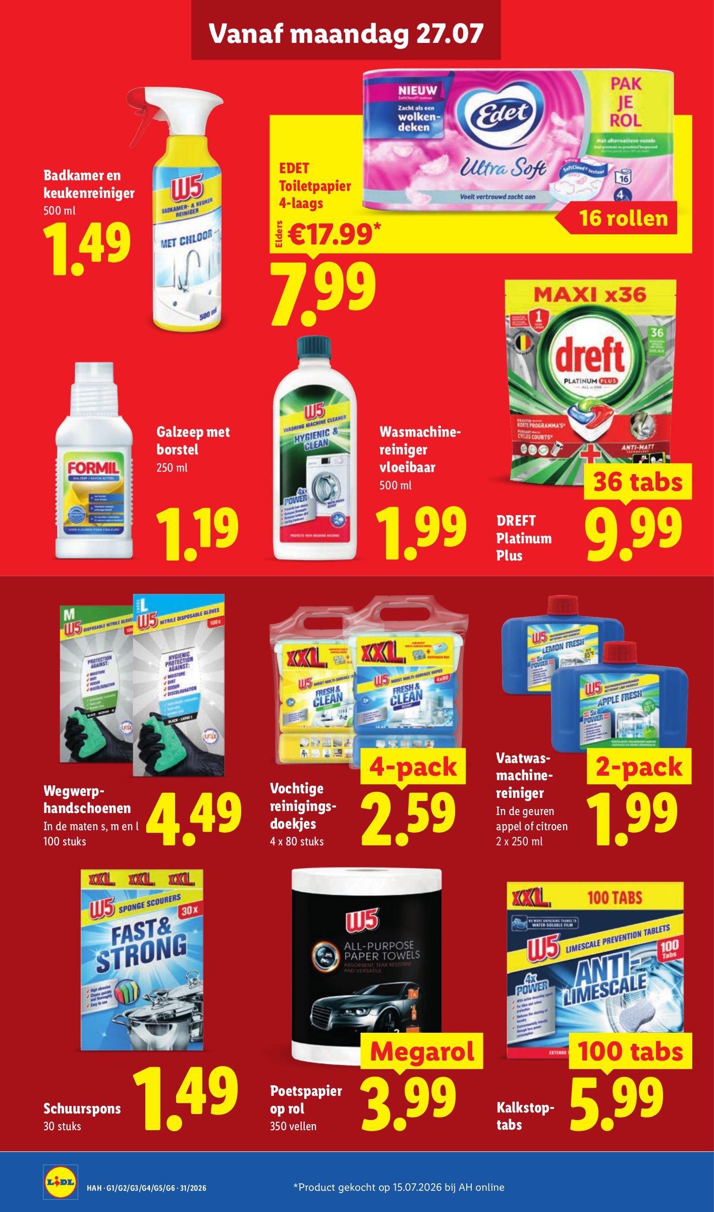 Kalkstop-tabs, gemarkeerd op pagina 16 van de Lidl folder