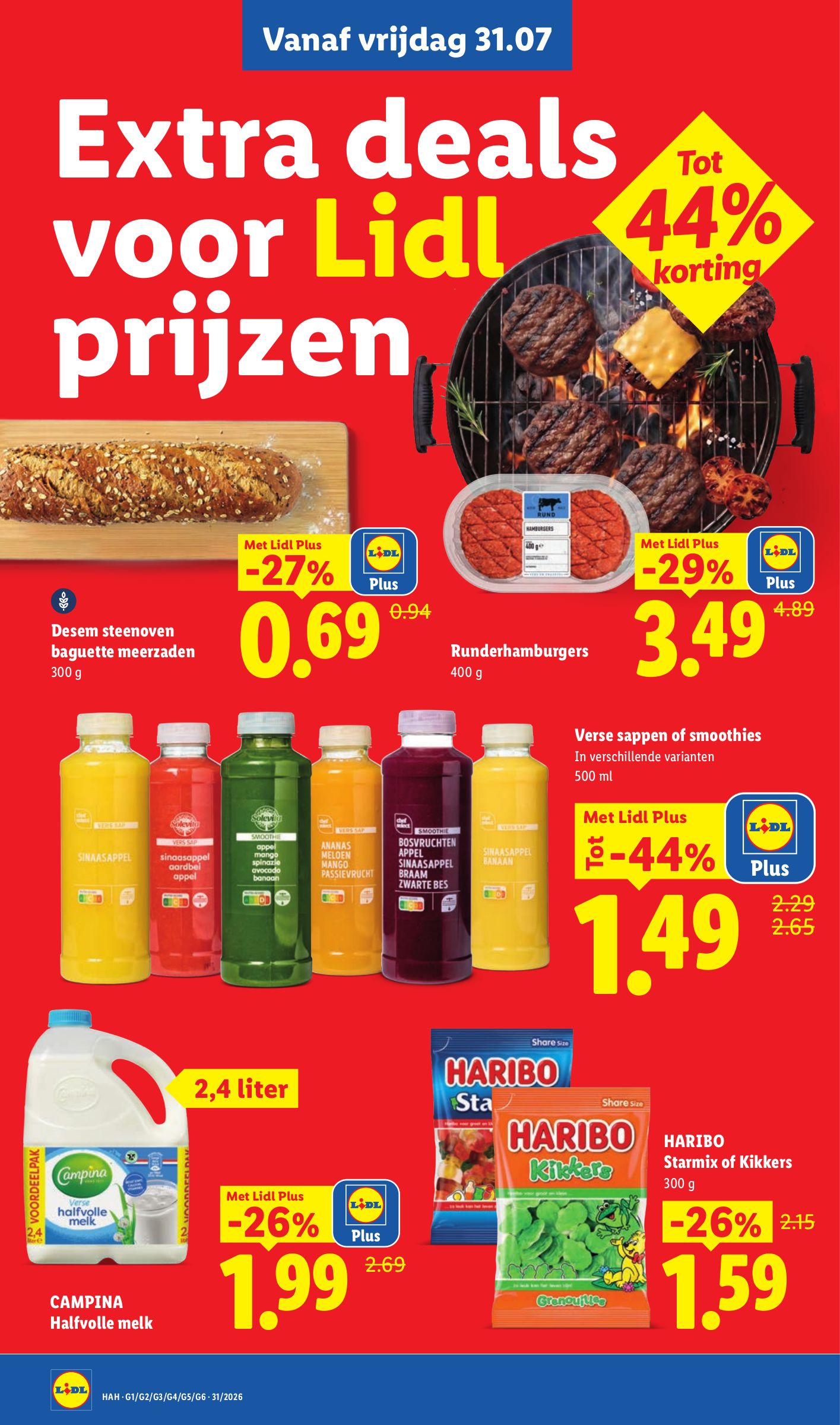 Haribo Starmix of Kikkers, gemarkeerd op pagina 24 van de Lidl folder