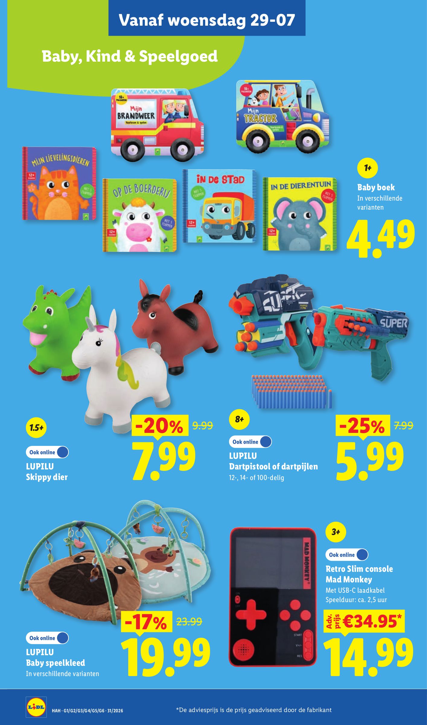 Retro Slim console Mad Monkey, gemarkeerd op pagina 36 van de Lidl folder