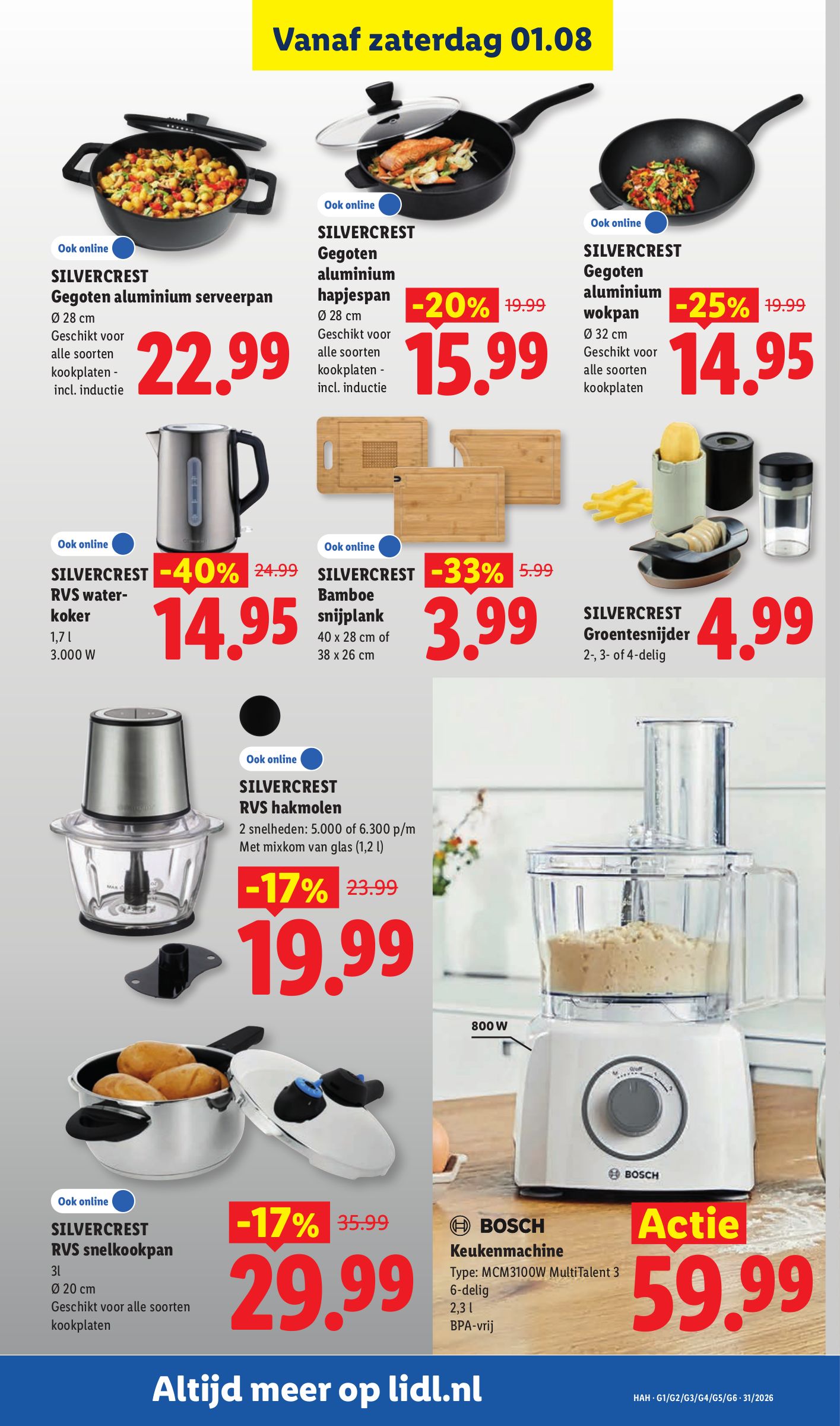 BOSCH Keukenmachine, gemarkeerd op pagina 40 van de Lidl folder