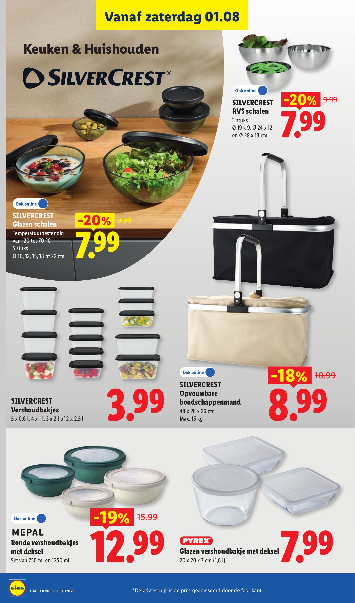 SILVERCREST Vershoudbakjes, gemarkeerd op pagina 41 van de Lidl folder