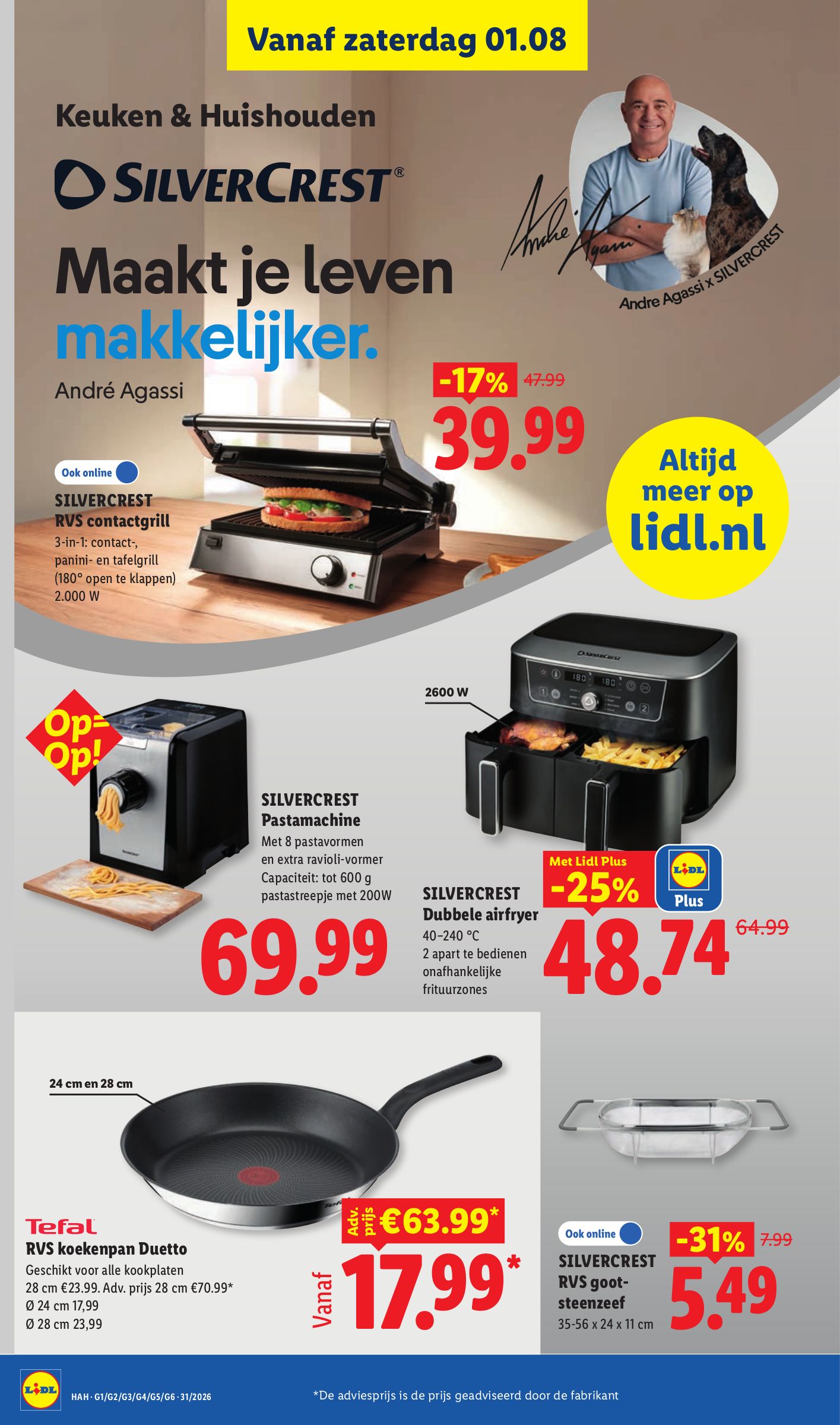 SILVERCREST Pastamachine, gemarkeerd op pagina 11 van de Lidl folder