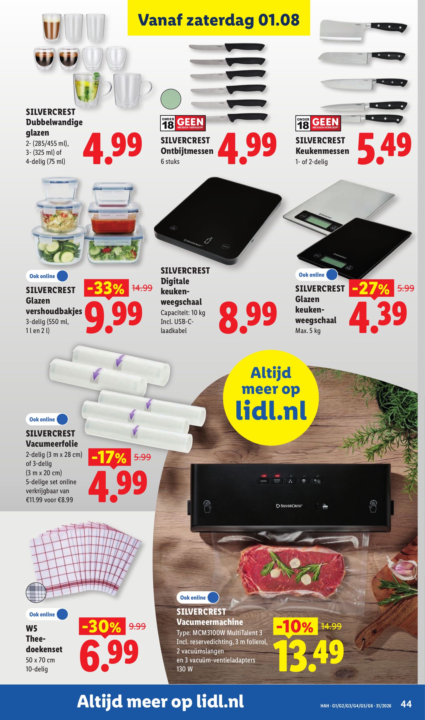 SILVERCREST Vacumeermachine, gemarkeerd op pagina 14 van de Lidl folder