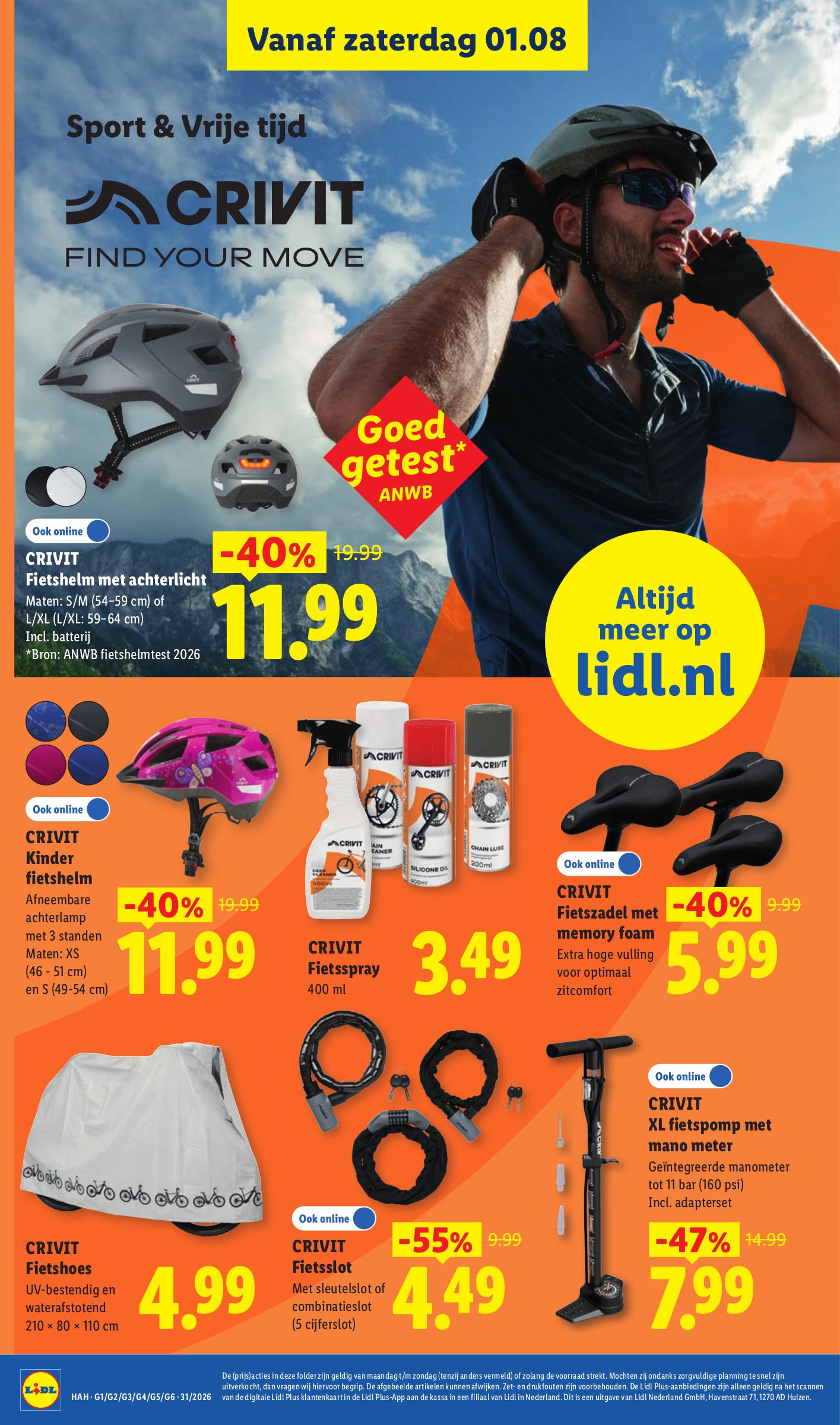 CRIVIT Kinder fietshelm, gemarkeerd op pagina 15 van de Lidl folder