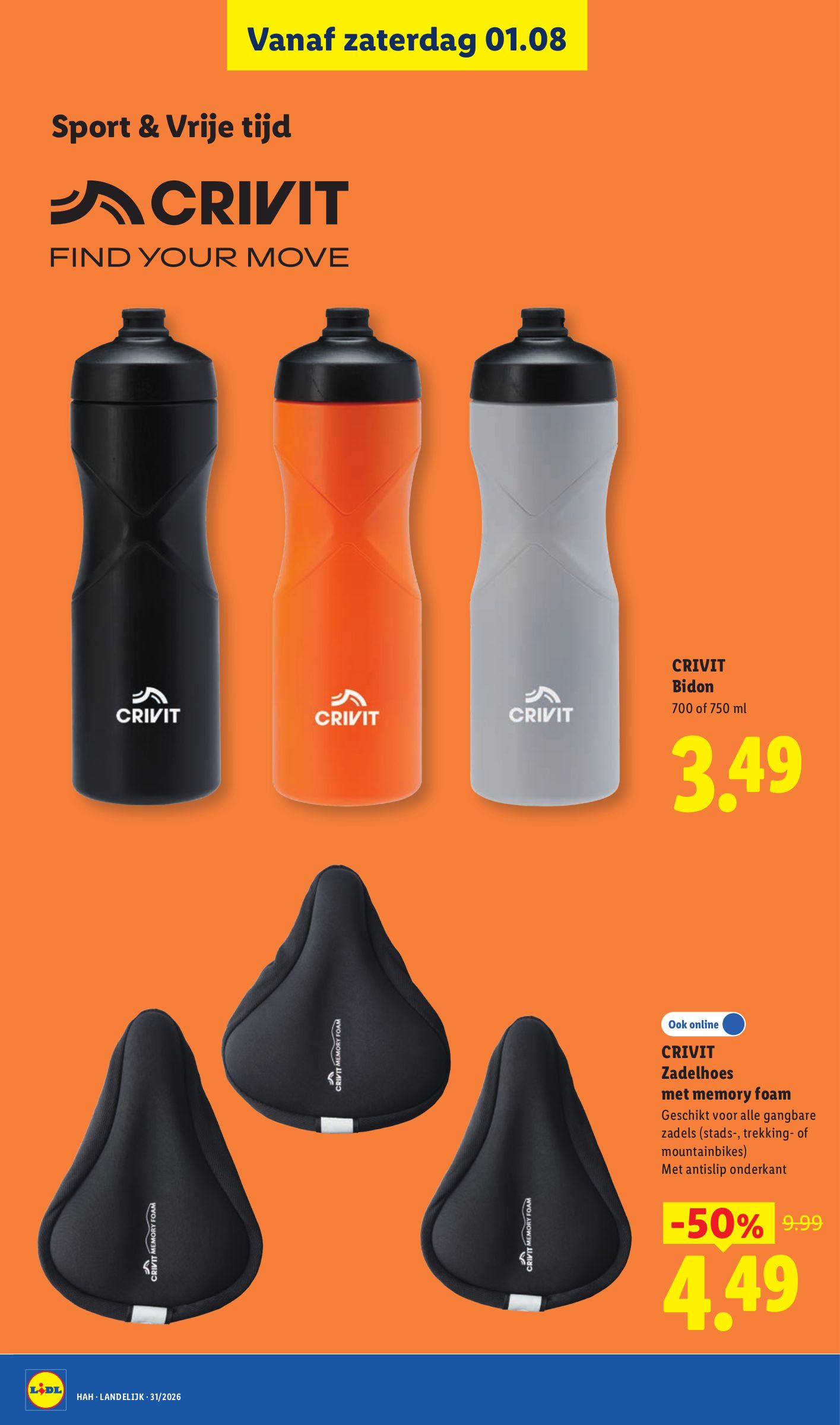 CRIVIT Bidon, gemarkeerd op pagina 17 van de Lidl folder