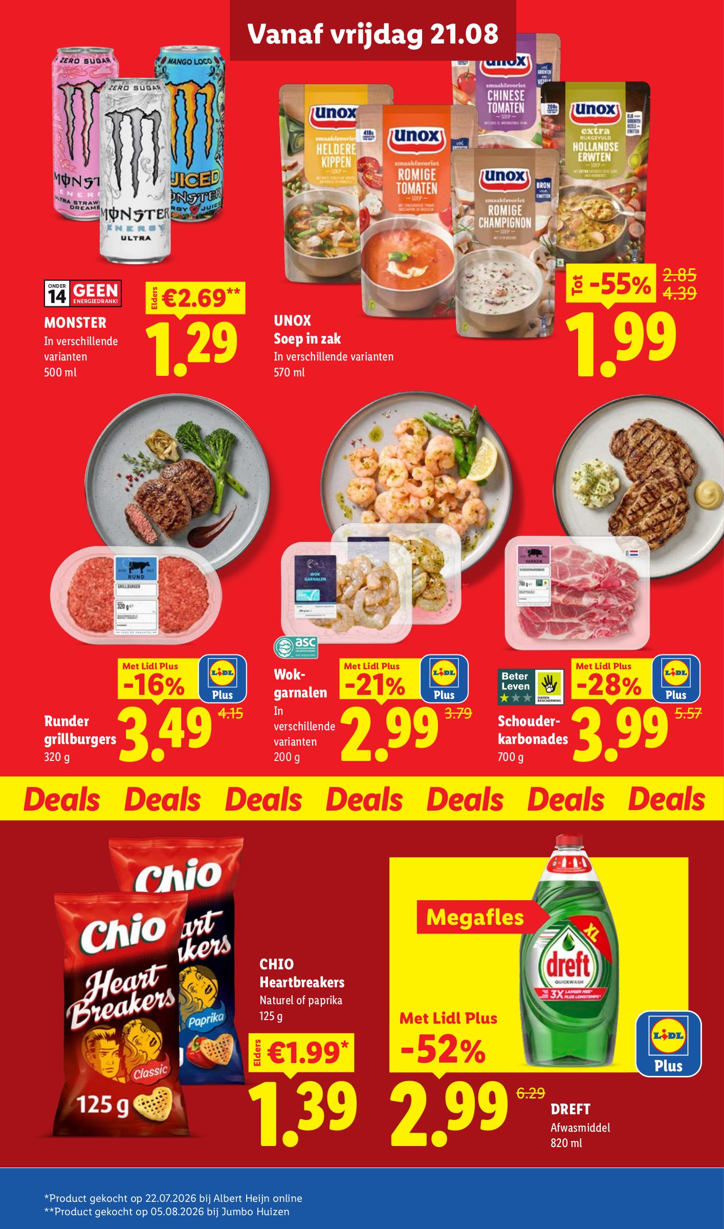 Dreft Afwasmiddel, gemarkeerd op pagina 3 van de Lidl folder