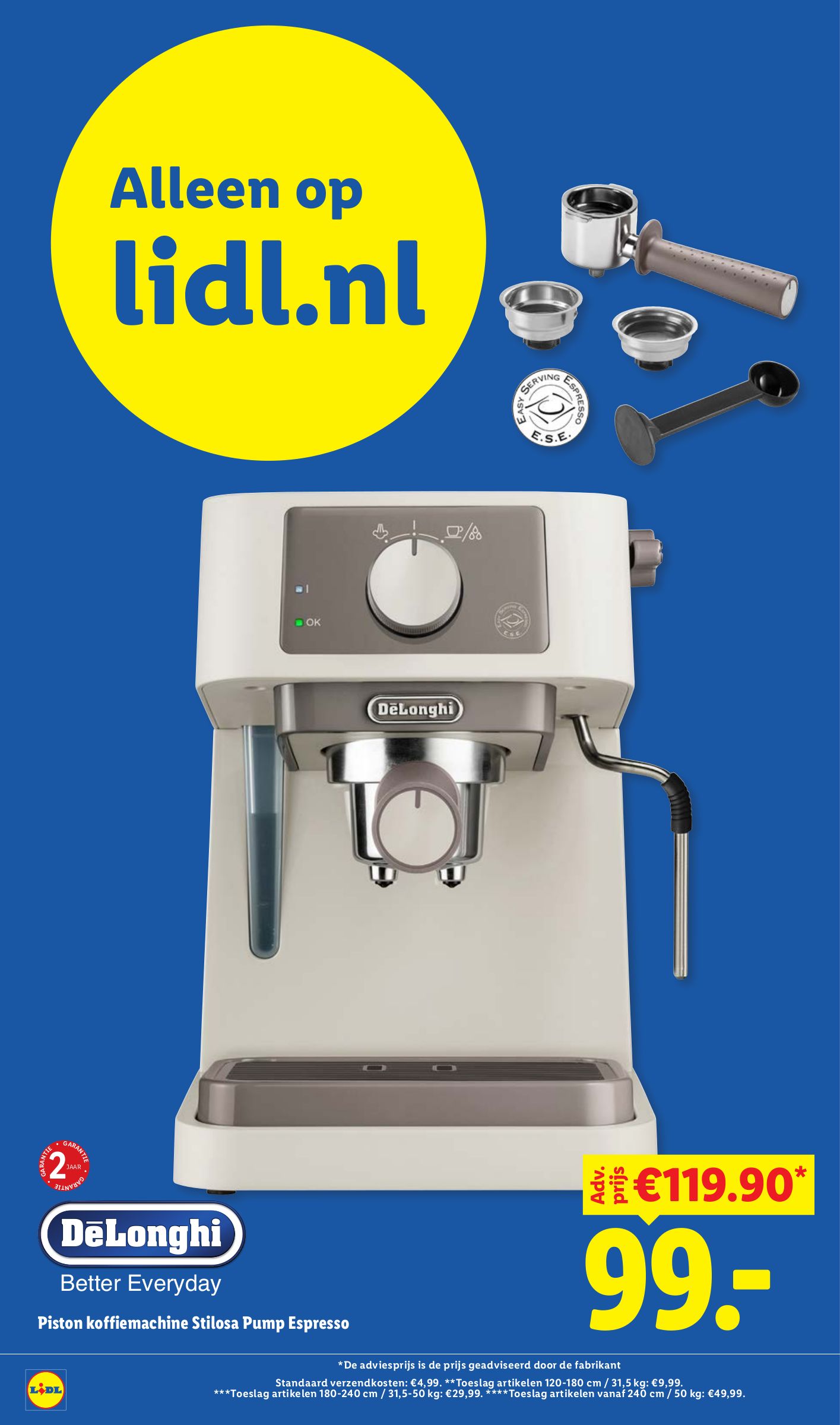 De'Longhi Piston koffiemachine Stilosa Pump Espresso, uit de Lidl folder, pagina 2