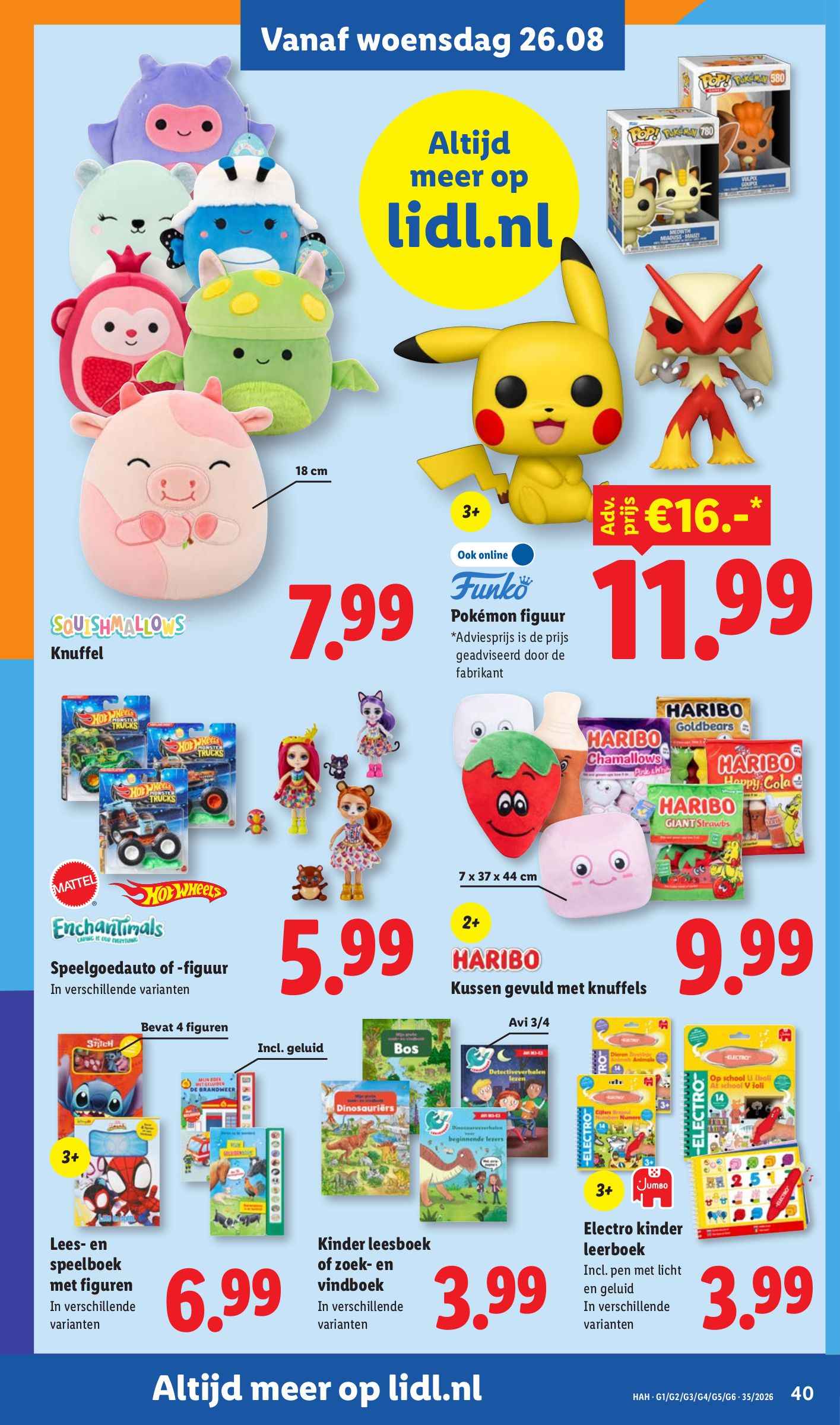 Funko Pokémon figuur, gemarkeerd op pagina 6 van de Lidl folder