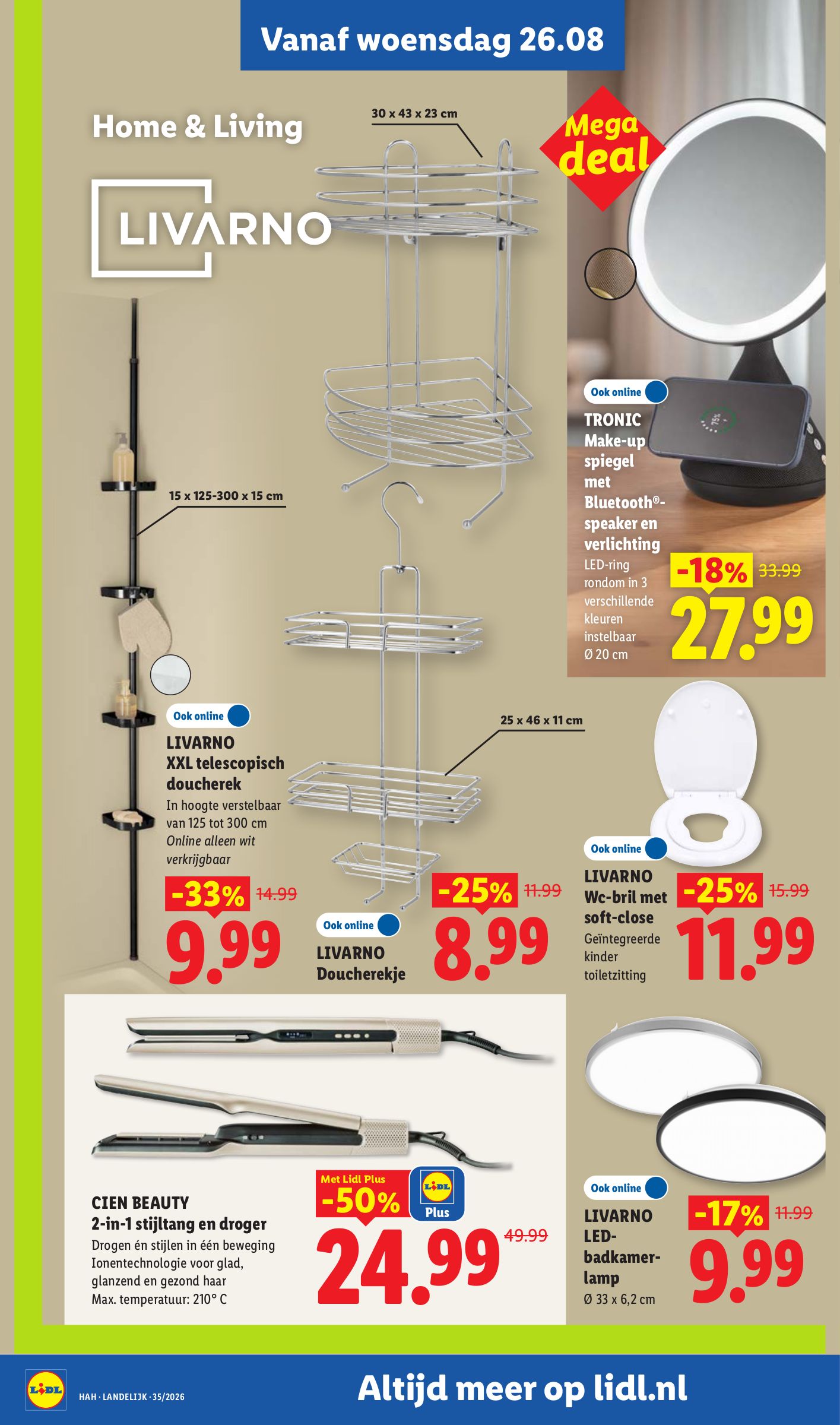 Livarno LED-badkamerlamp, gemarkeerd op pagina 9 van de Lidl folder
