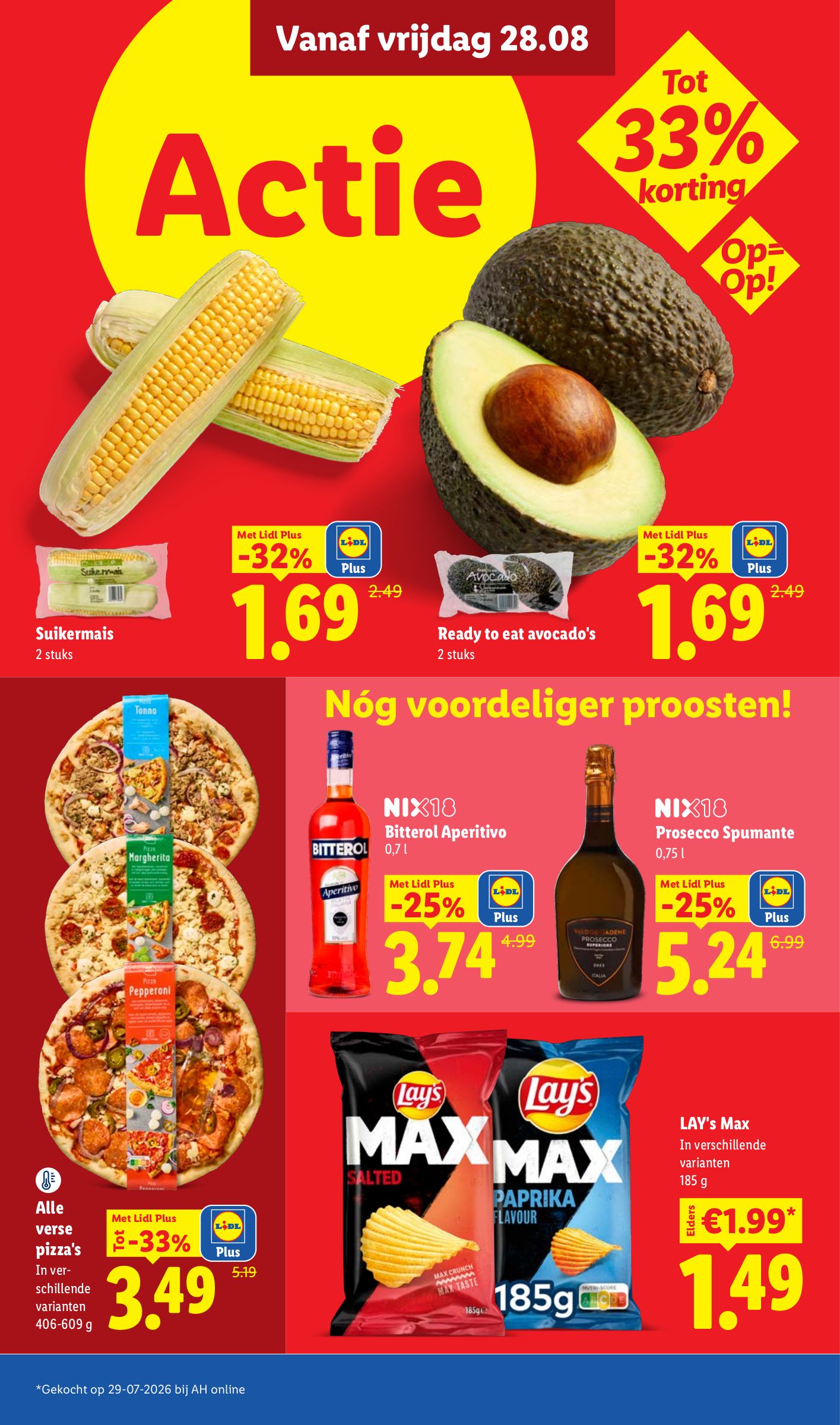 Ready to eat avocado's, gemarkeerd op pagina 4 van de Lidl folder