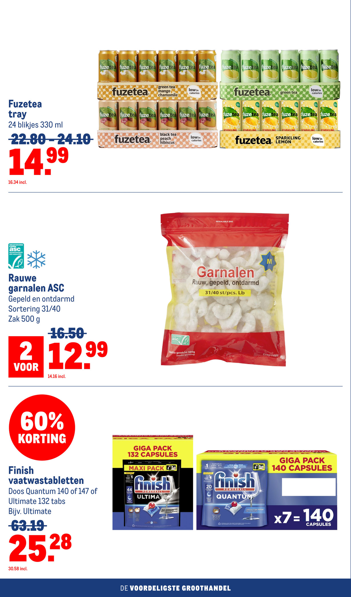 Rauwe garnalen ASC, gemarkeerd op pagina 2 van de Makro folder