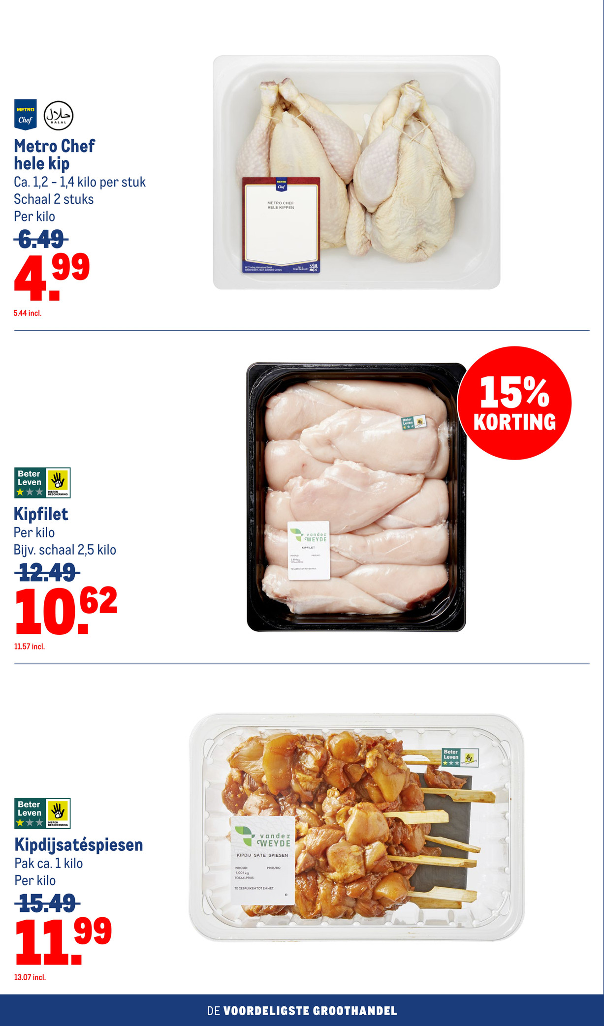 Metro Chef hele kip, gemarkeerd op pagina 18 van de Makro folder