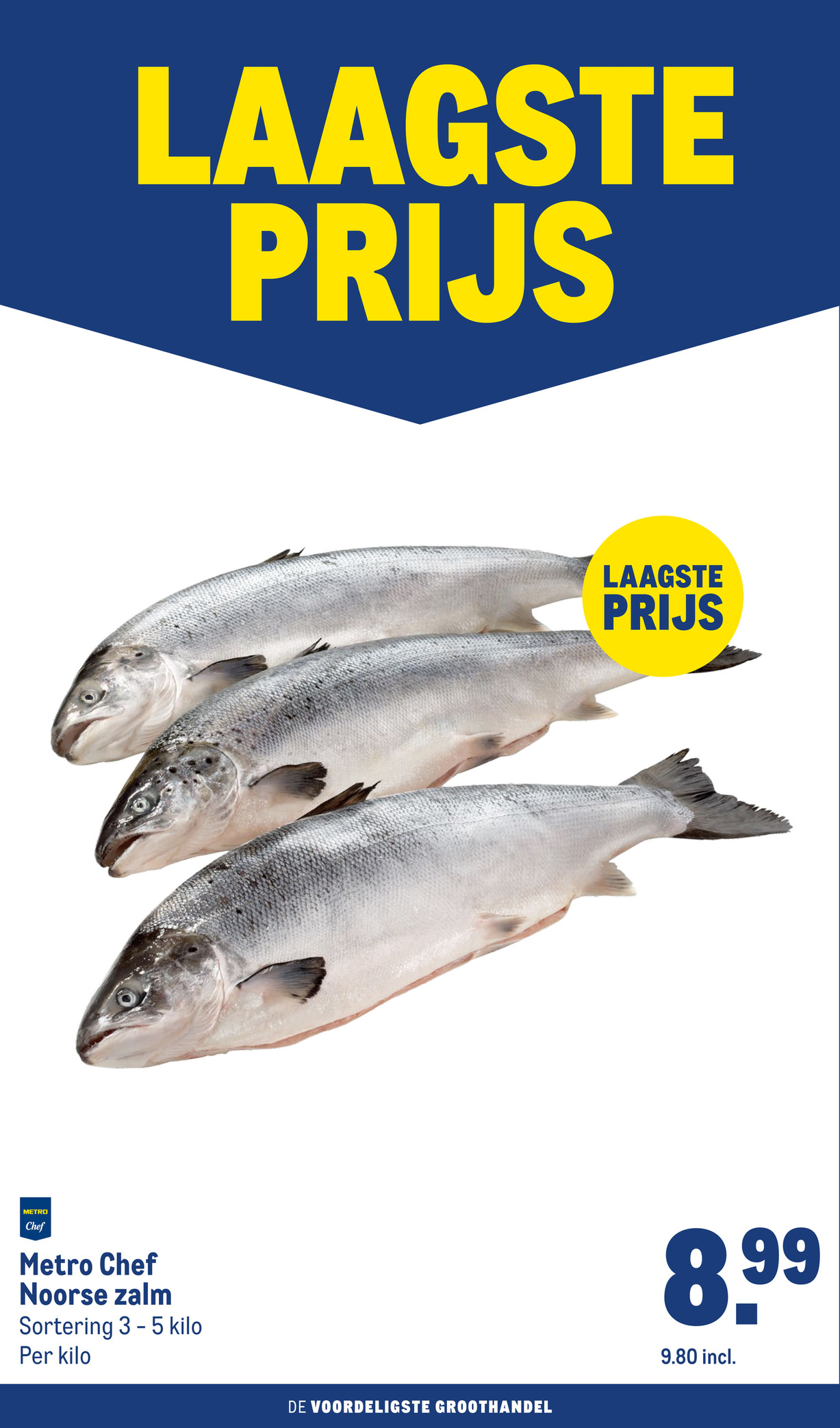 Metro Chef Noorse zalm, gemarkeerd op pagina 20 van de Makro folder