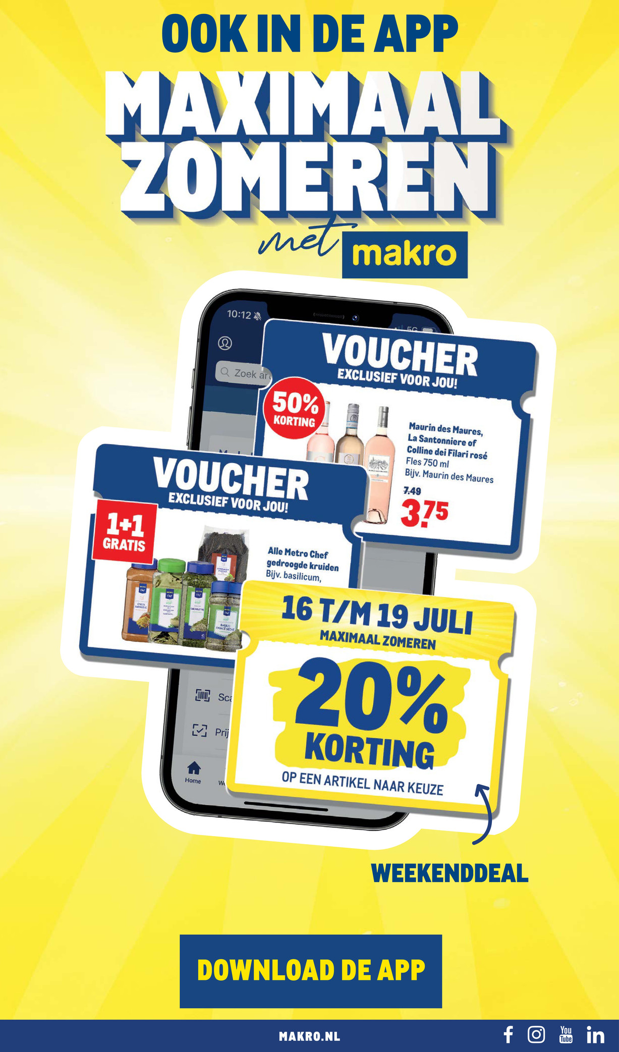 Alle Metro Chef gedroogde kruiden, gemarkeerd op pagina 5 van de Makro folder