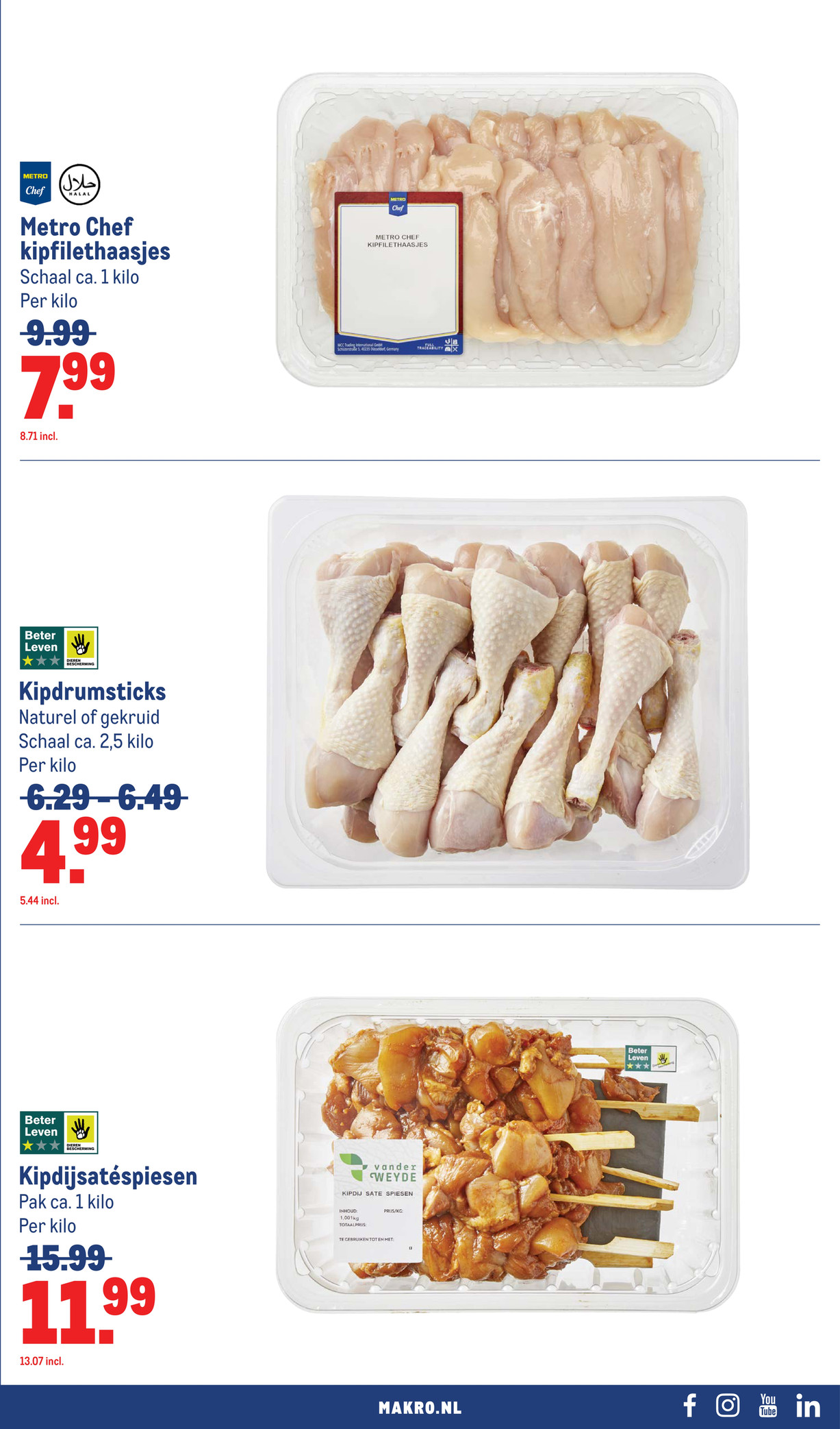Kipdrumsticks, gemarkeerd op pagina 17 van de Makro folder