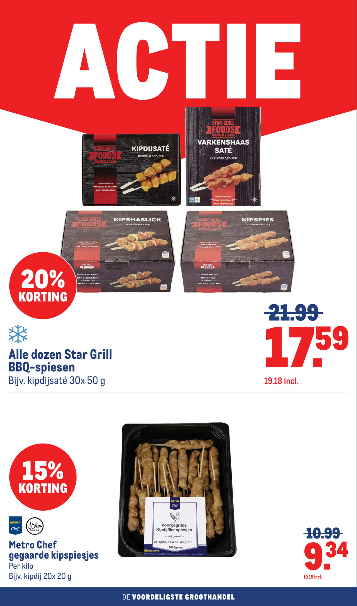 Star Grill BBQ-spiesen, gemarkeerd op pagina 18 van de Makro folder
